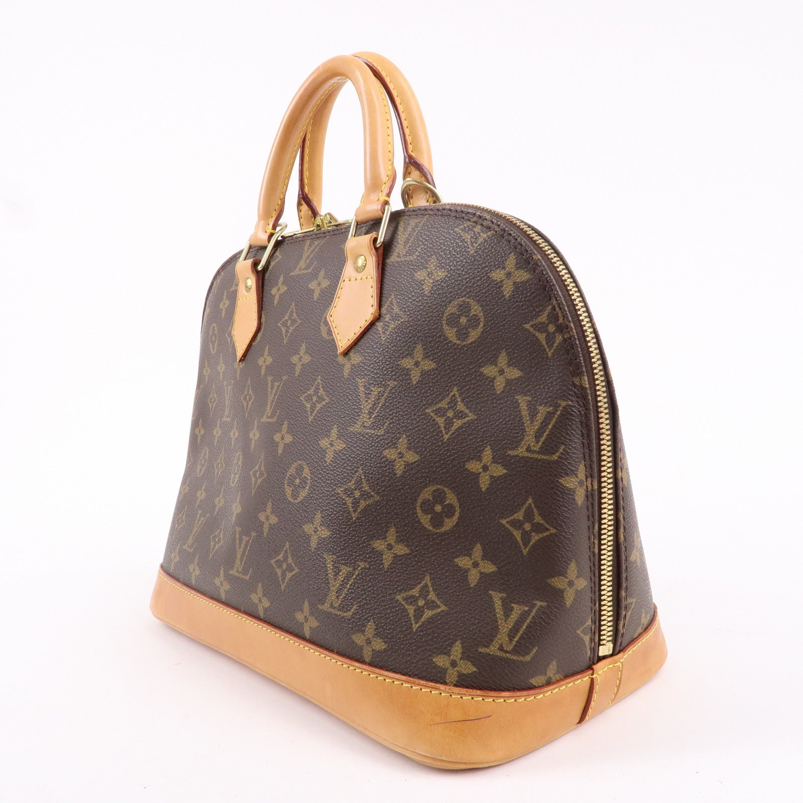 Louis Vuitton Monogram Alma Hand Bag Brown M51130