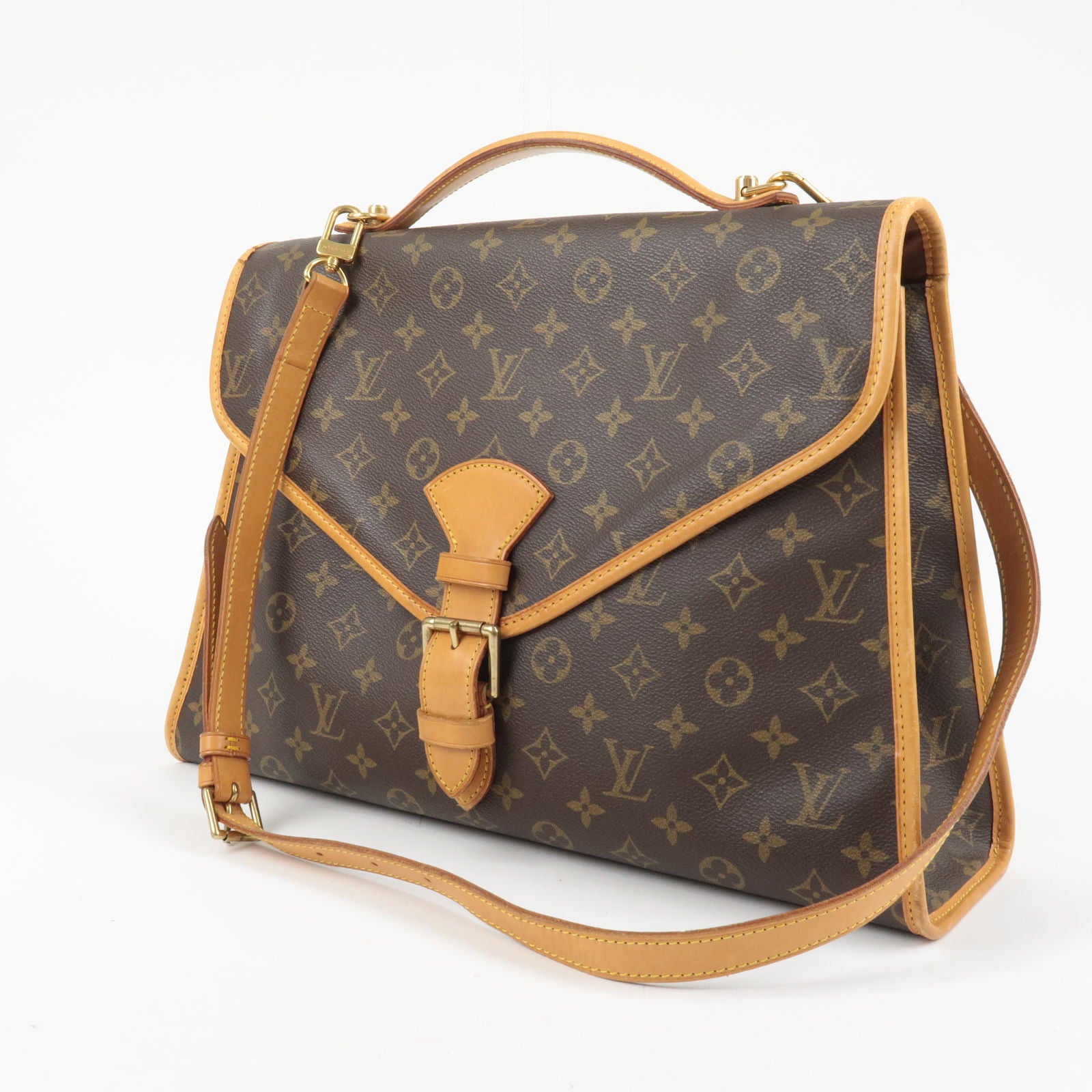 Beverly leather crossbody bag Louis Vuitton Brown in Leather