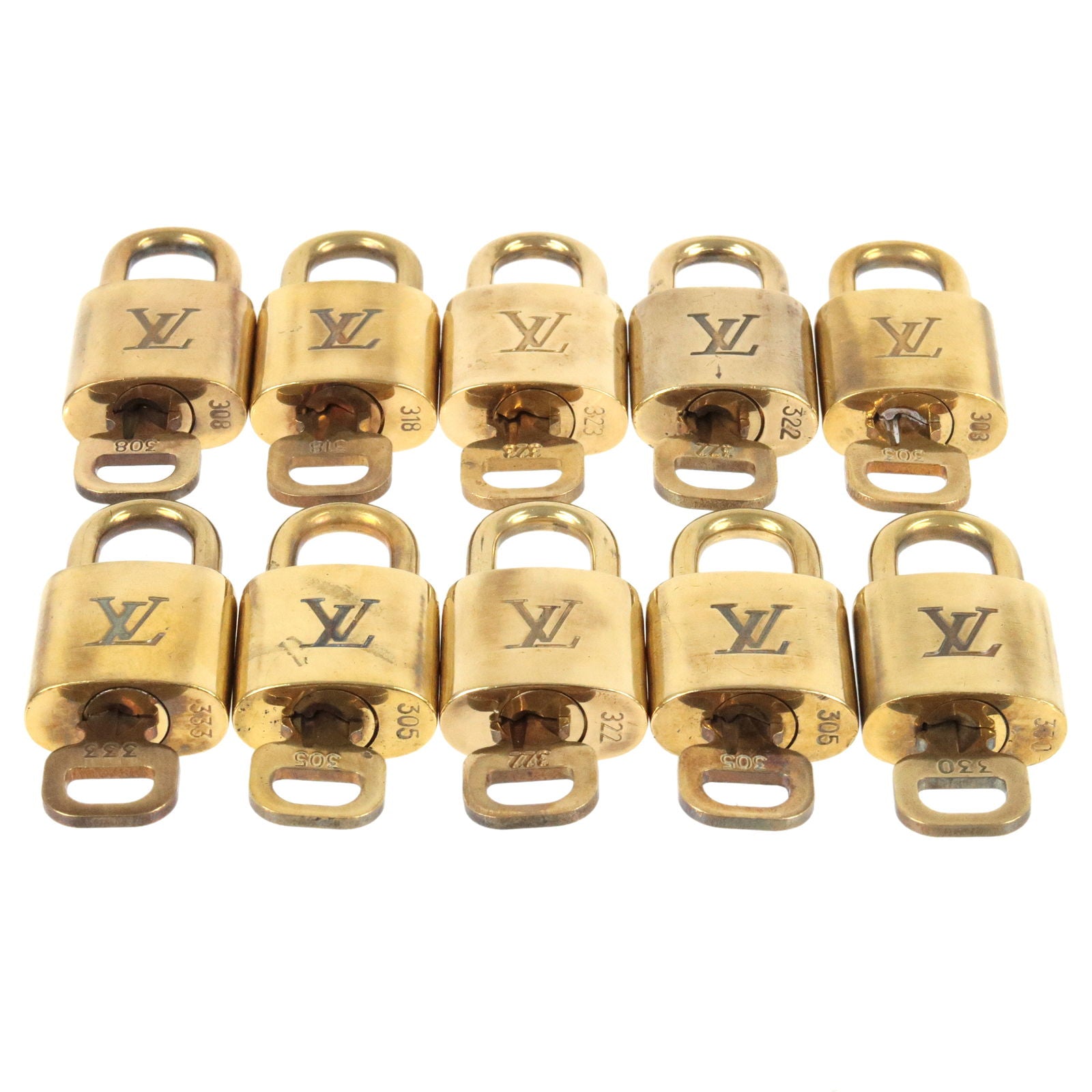  Louis Vuitton Cadena Padlock with Keys, Set of 20