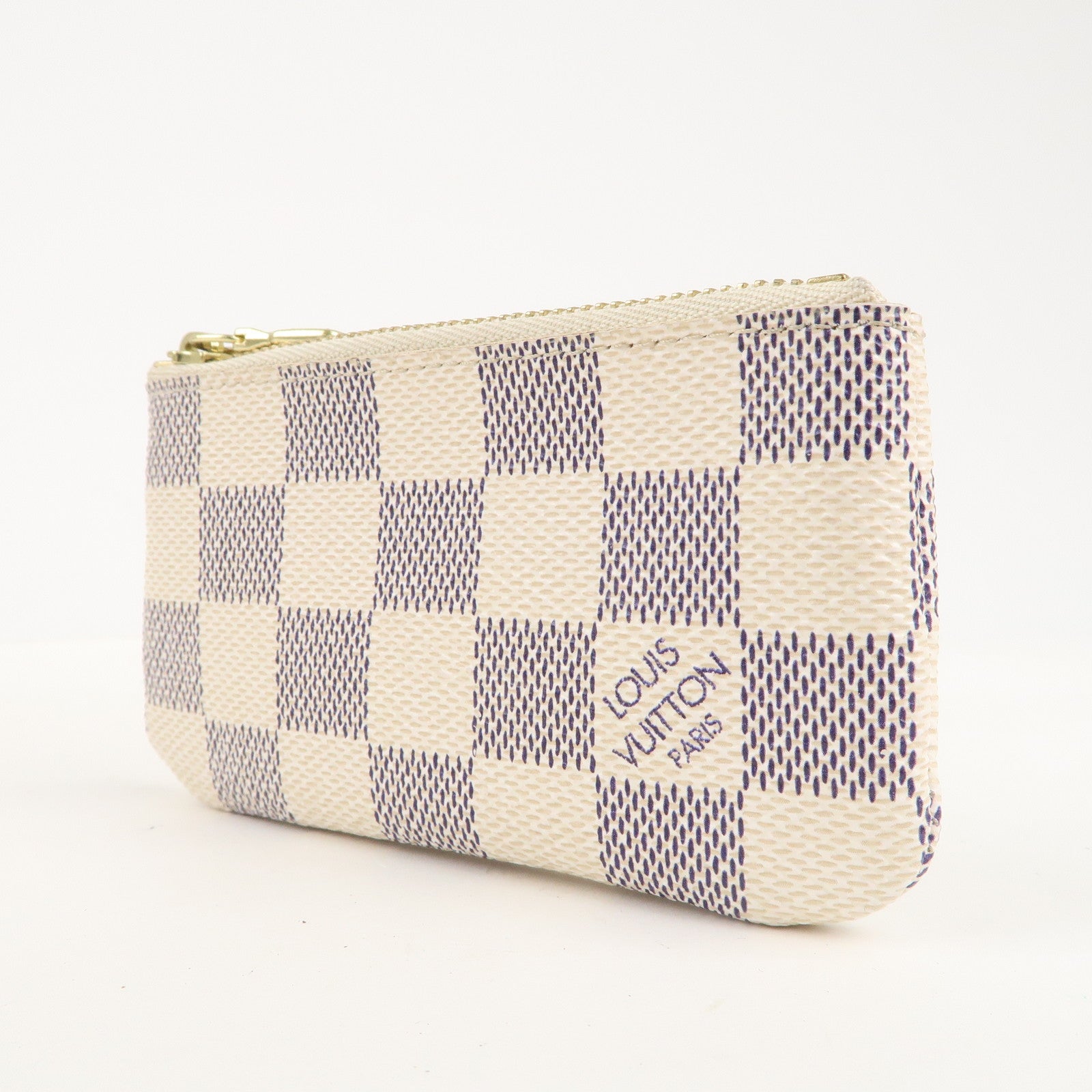 Louis Vuitton Damier Azur Pochette Cles Coin Case N62659 dct