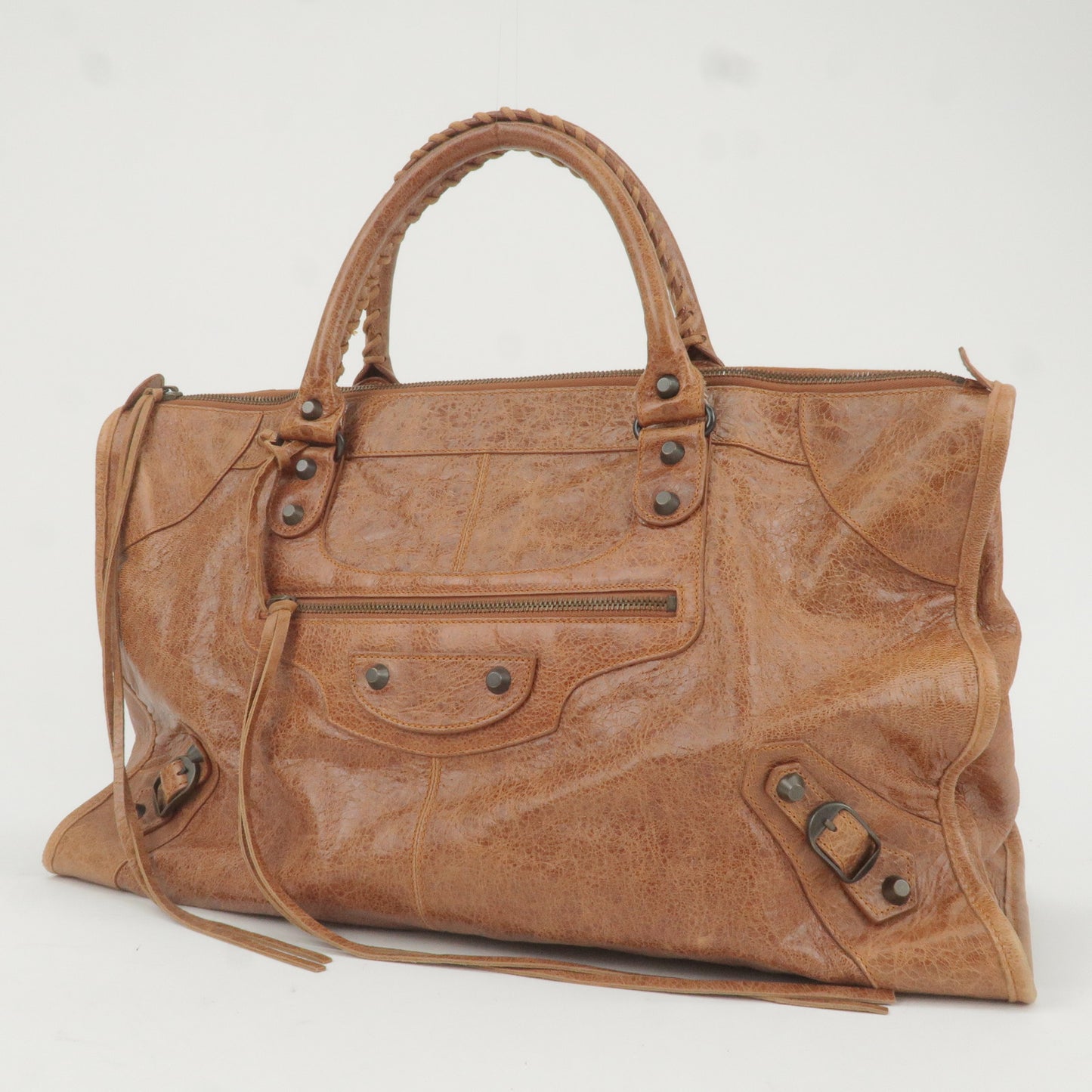 BALENCIAGA-The-Work-Leather-Hand-Bag-Brown-132110 – dct-ep_vintage luxury