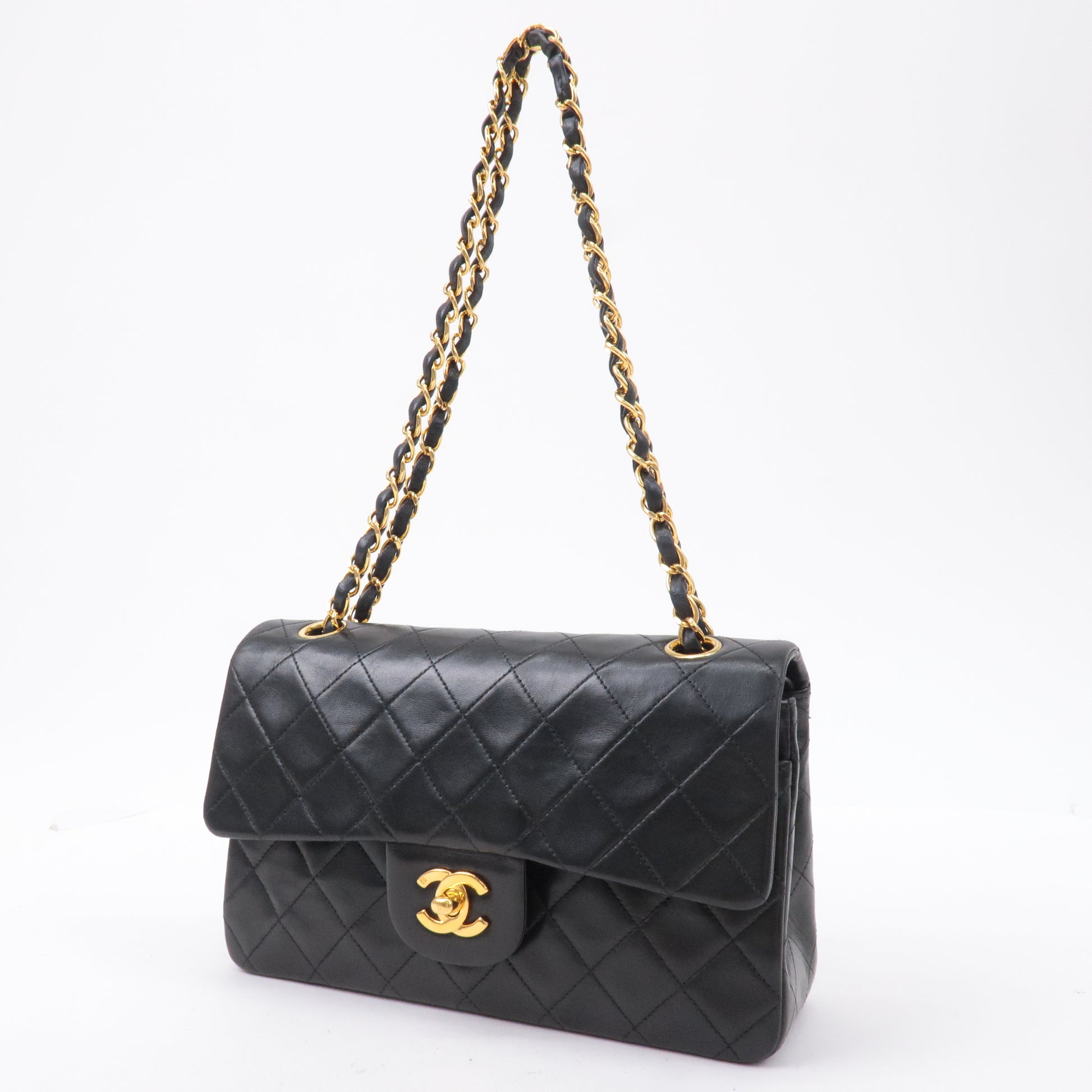 CHANEL-Patent-Leather-Chain-Mini-Shoulder-Bag-Black-Gold-Hardware –  dct-ep_vintage luxury Store