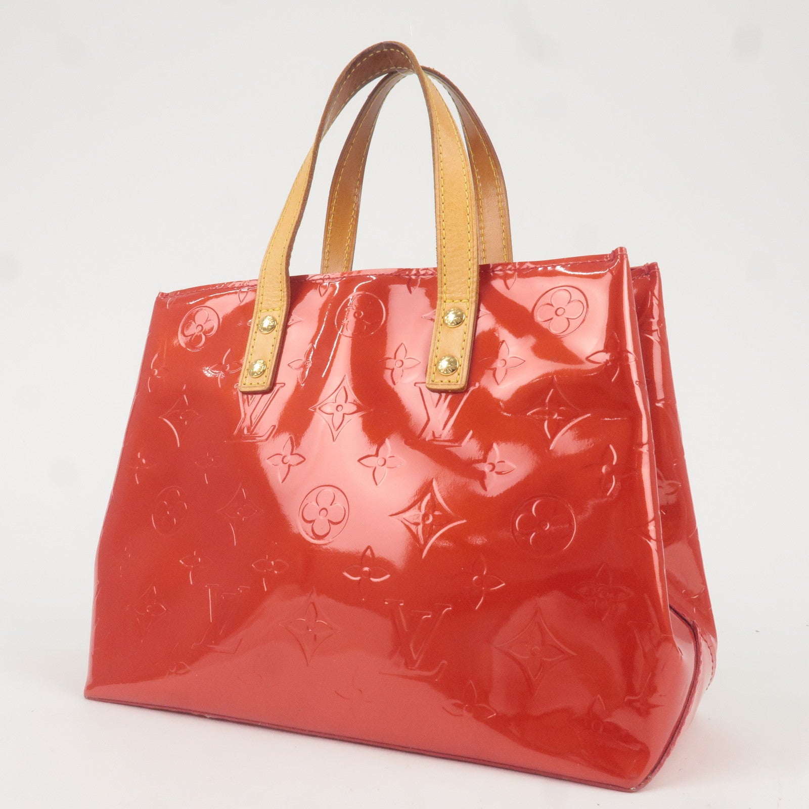 Louis Vuitton Vernis Read PM Hand Tote Bag Red Patent M91088