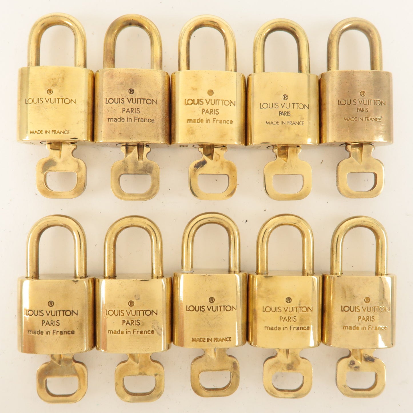 Louis Vuitton Set of 10 Lock & Key Cadena Key Lock