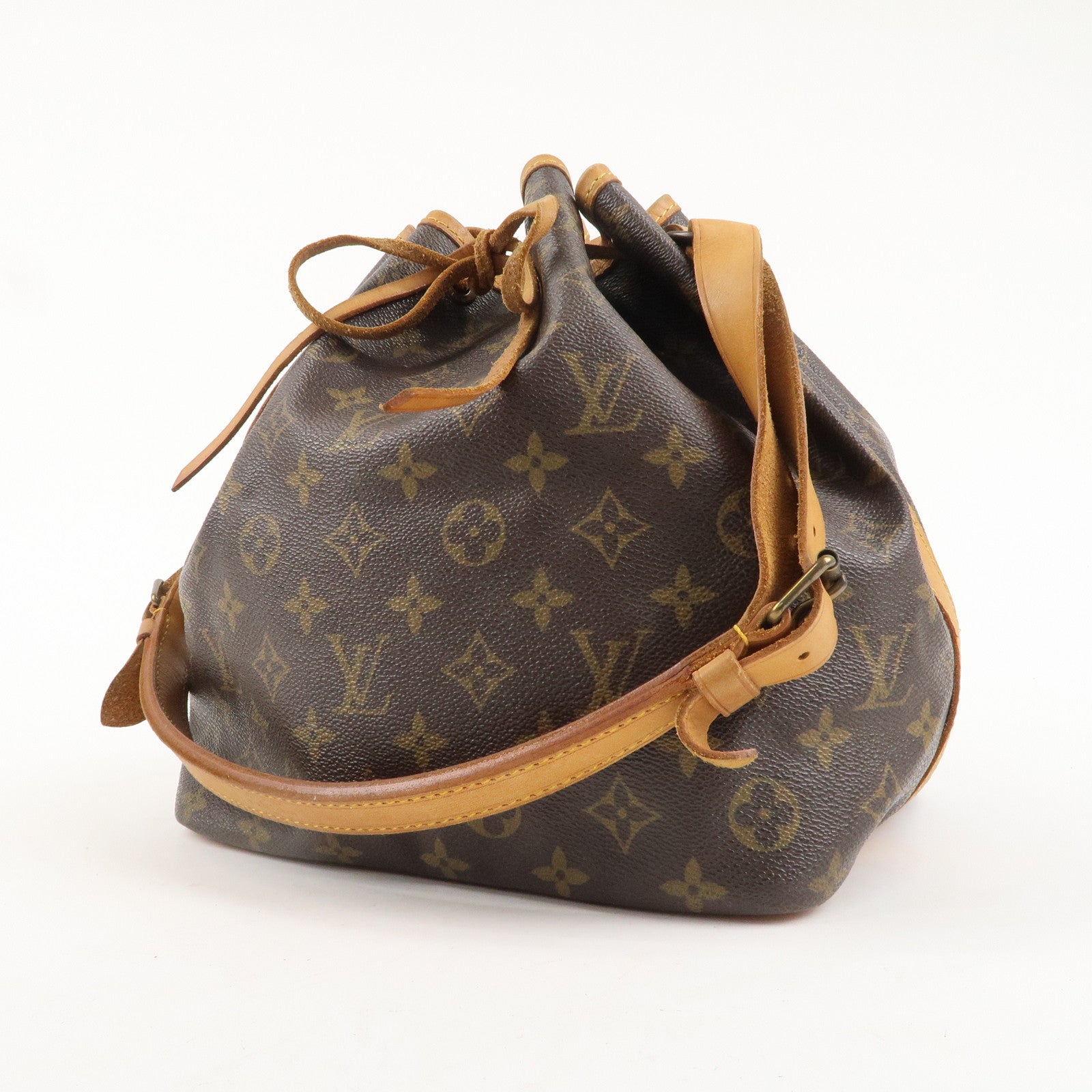 Louis Vuitton Monogram Petit Noe Shoulder Bag Brown M42226