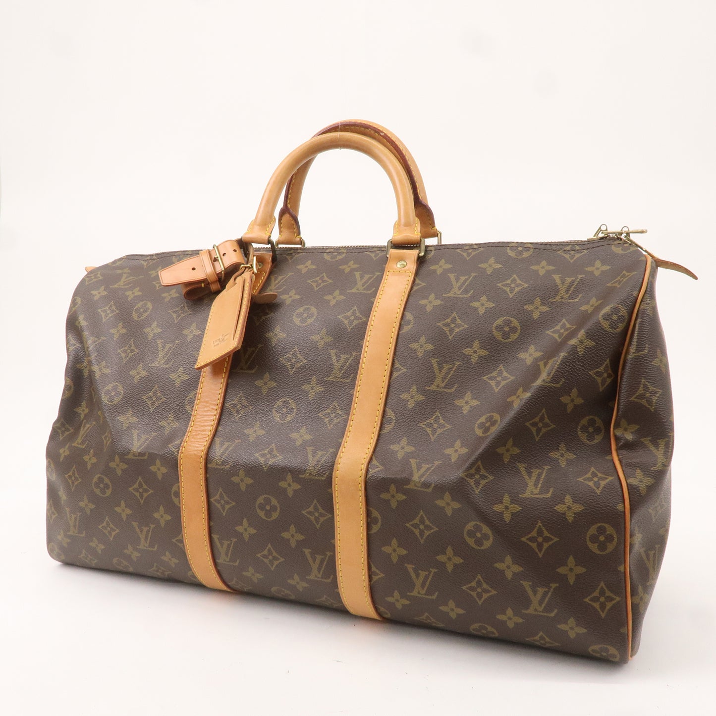 Louis Vuitton Monogram Keep All 50 Boston Bag Brown M41426