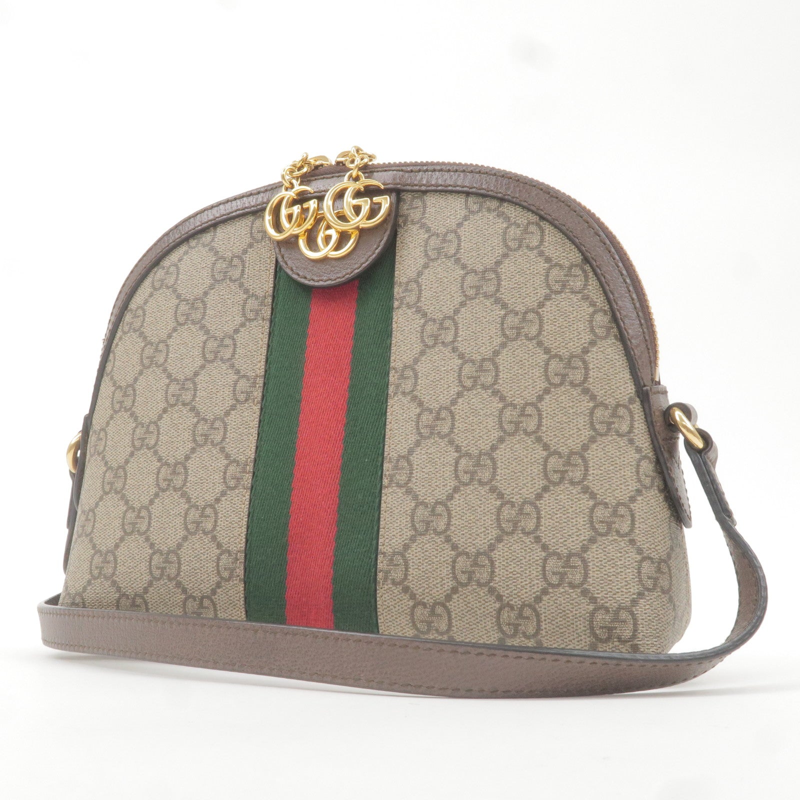 Gucci Beige/Brown GG Supreme Canvas and Leather Ophidia Shoulder Bag Gucci