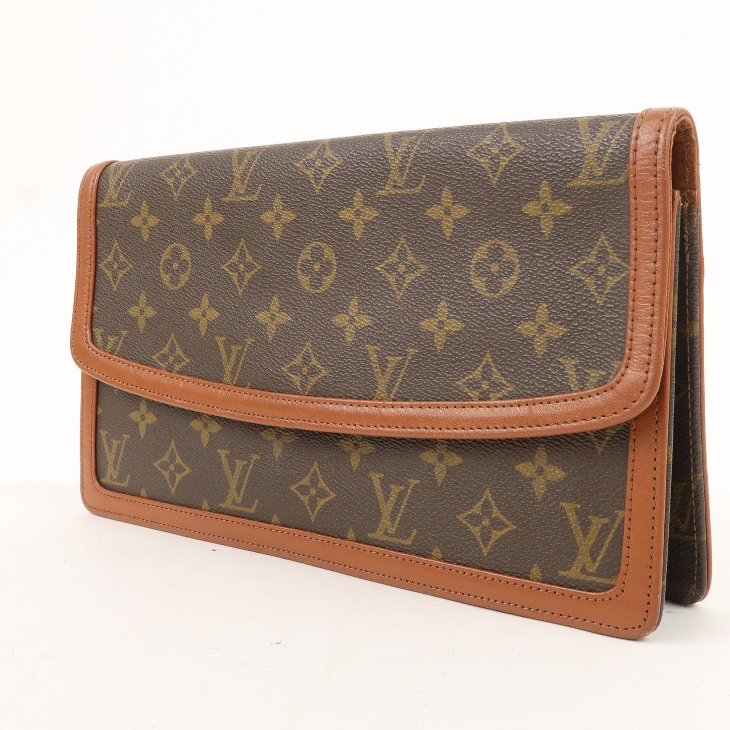 Louis Vuitton Monogram Pochette Dame GM Cluch Bag Brown M51810