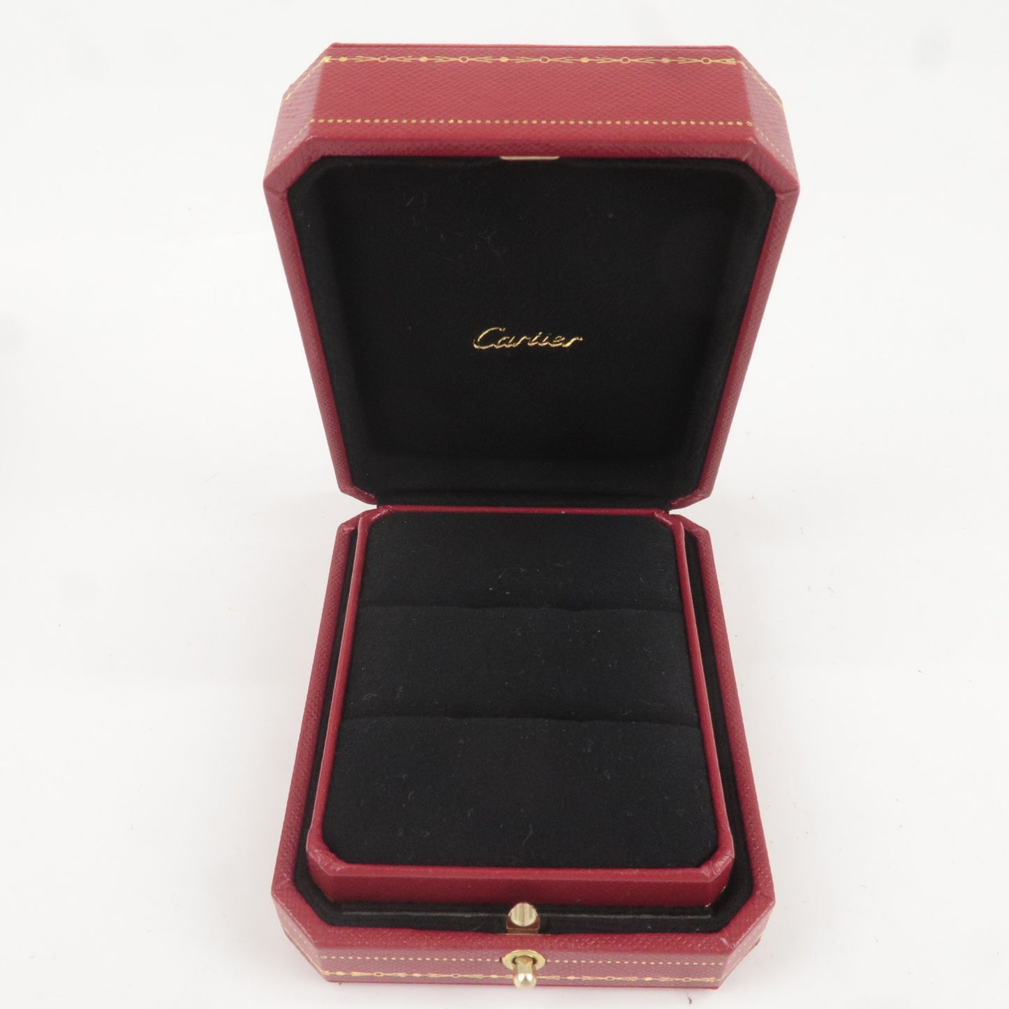 Cartier Set of 2 Pair Ring Box Jewelry Box For Pair Rings Red