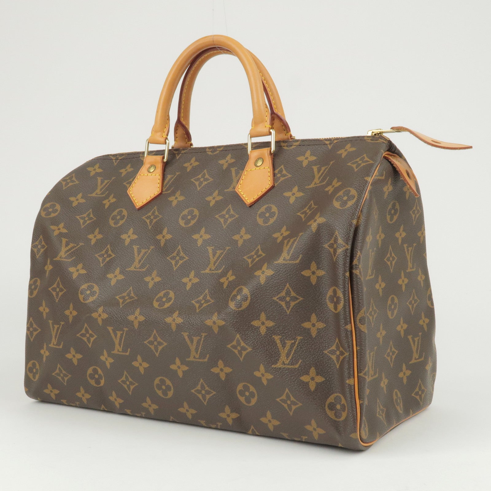 Pre-owned Louis Vuitton 2001 Speedy 35 Tote Bag In Brown
