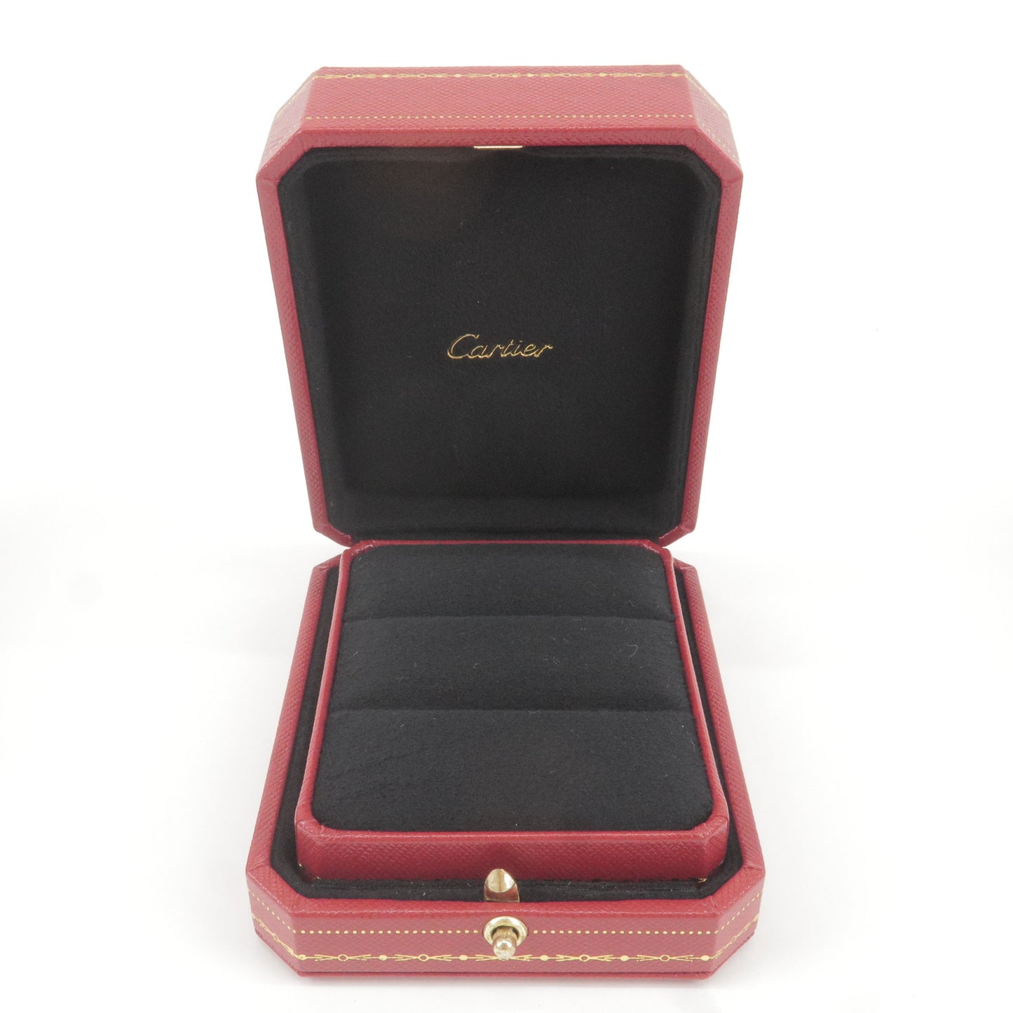 Cartier Set of 2 Pair Ring Box Jewelry Box For Pair Rings Red