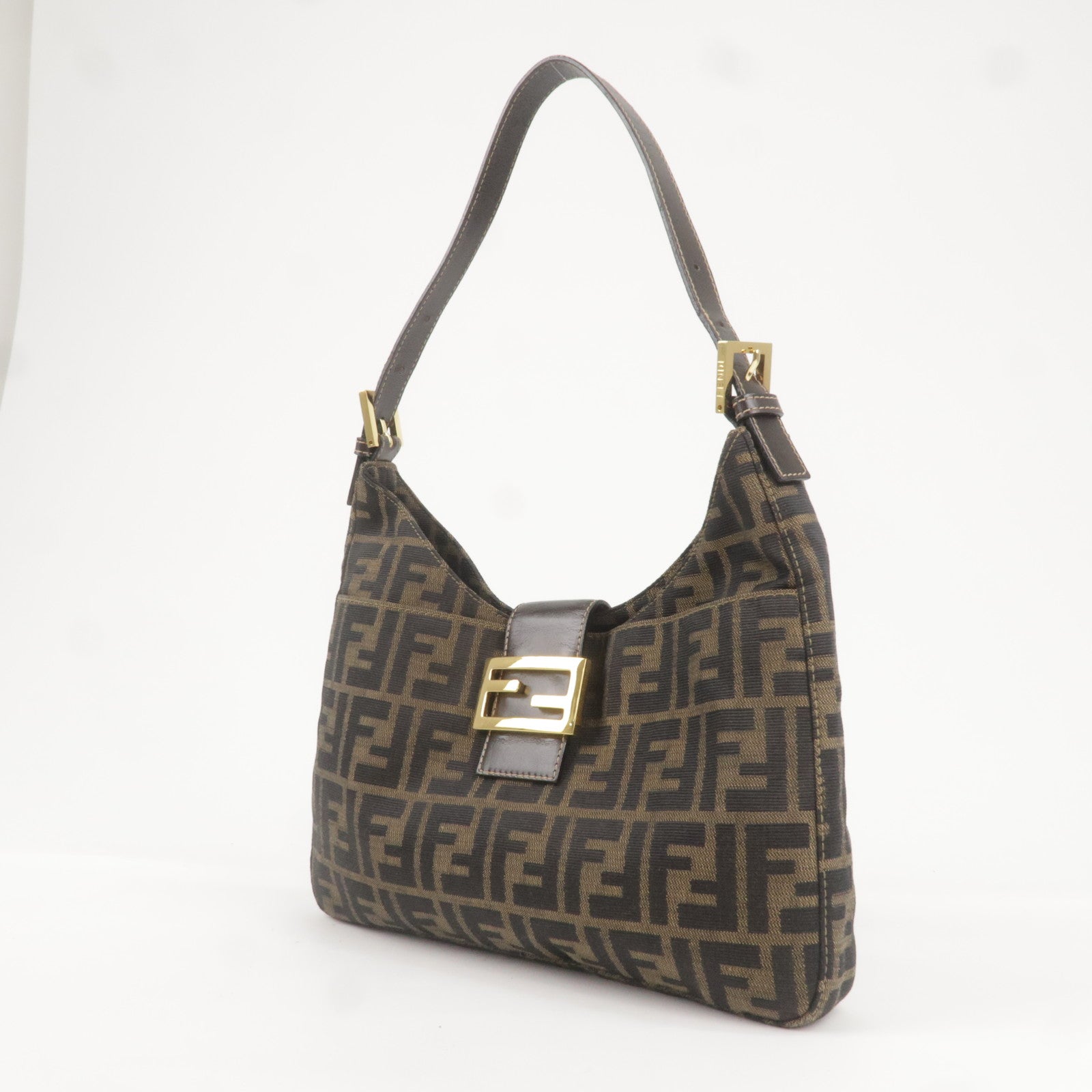 FENDI-Zucca-Canvas-Leather-Shoulder-Bag-Brown-Black-26569 – dct-ep_vintage  luxury Store