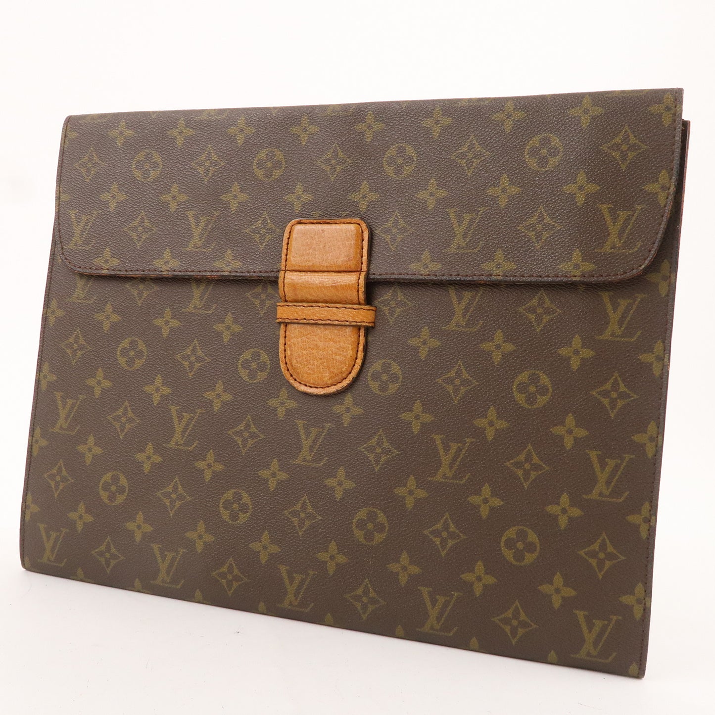 Louis Vuitton Monogram Posh Ministre Clutch Bag Brown M53445