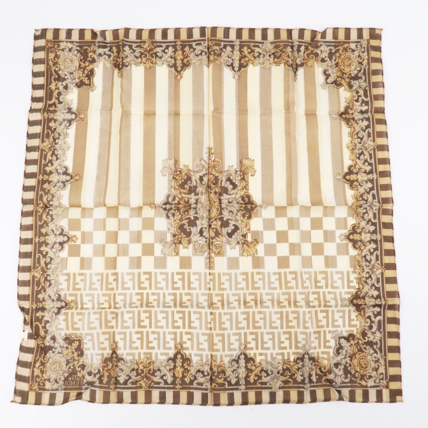FENDI Set of 2 Zucchino Print Cotton Handkerchief