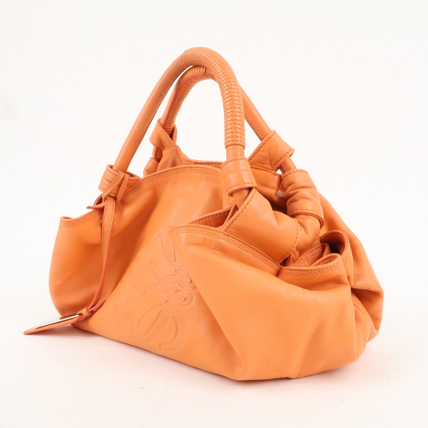 LOEWE Nappa Aire Leather Hand Bag Orange