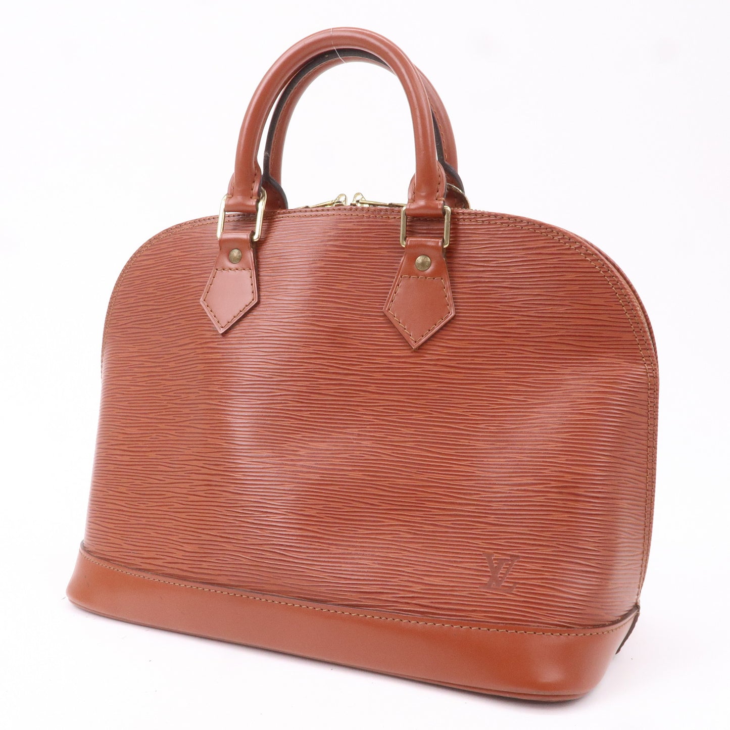 Louis Vuitton Alma Small Model Handbag in Brown EPI Leather