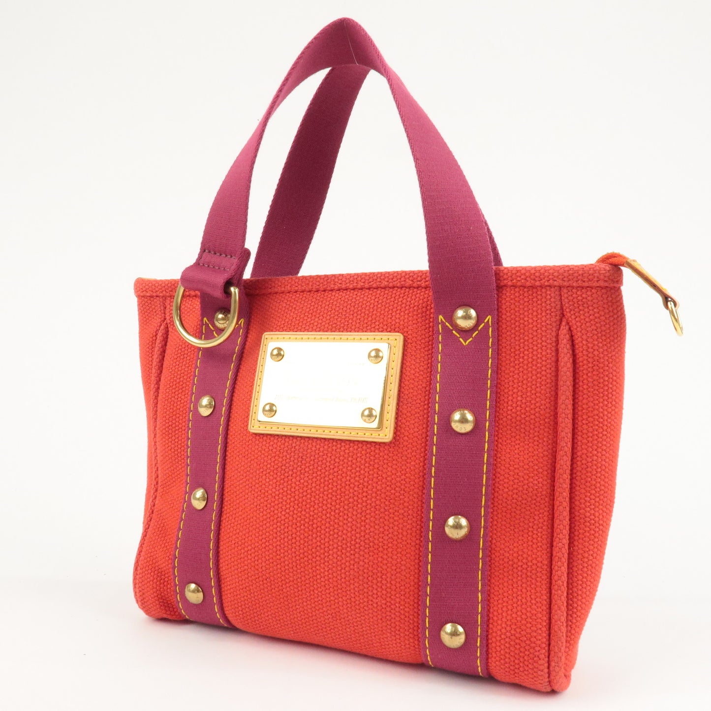 Louis Vuitton Antigua Cabas PM Hand Bag Rouge M40037