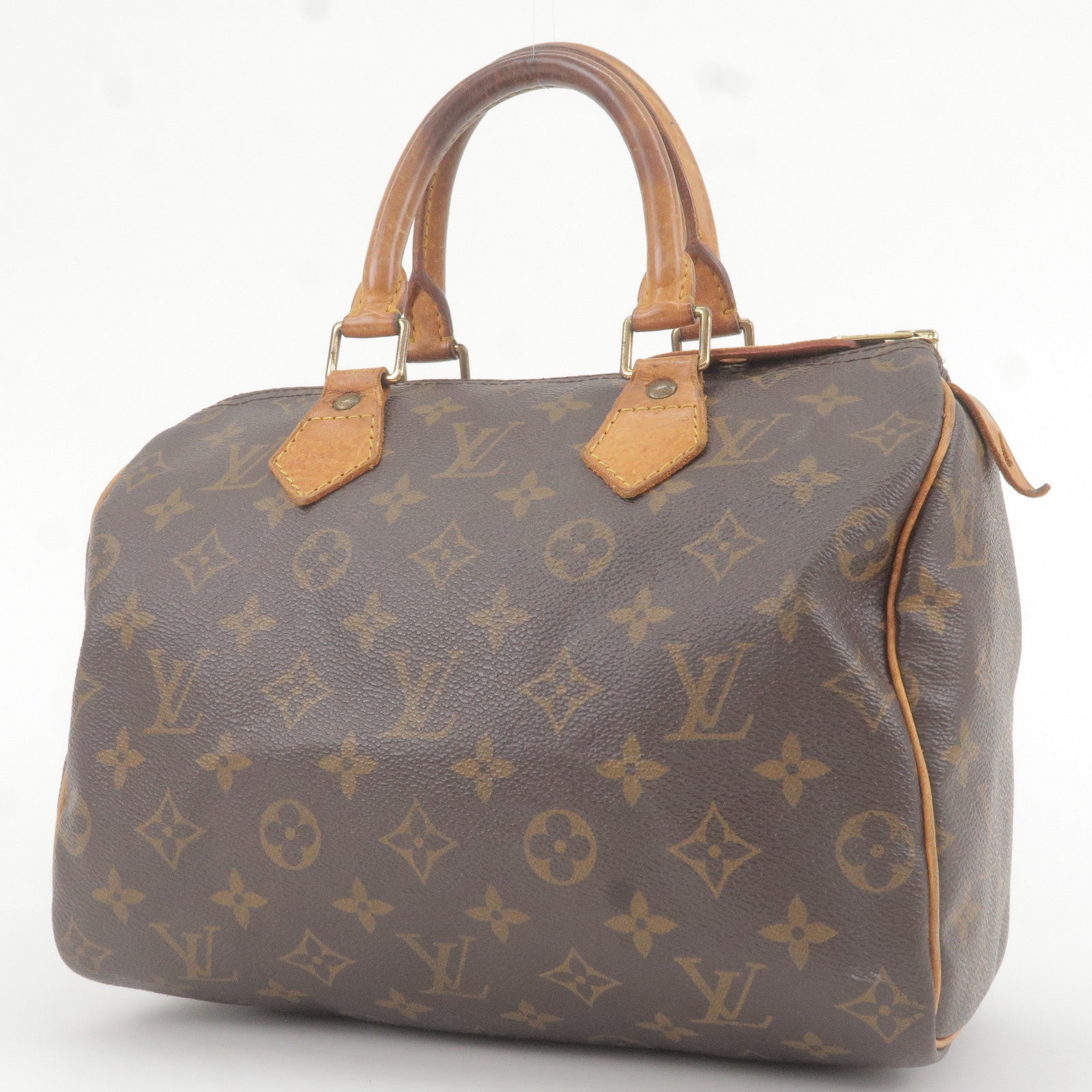 Authentic Louis Vuitton Speedy 25 Monogram M41528 Leather Tag