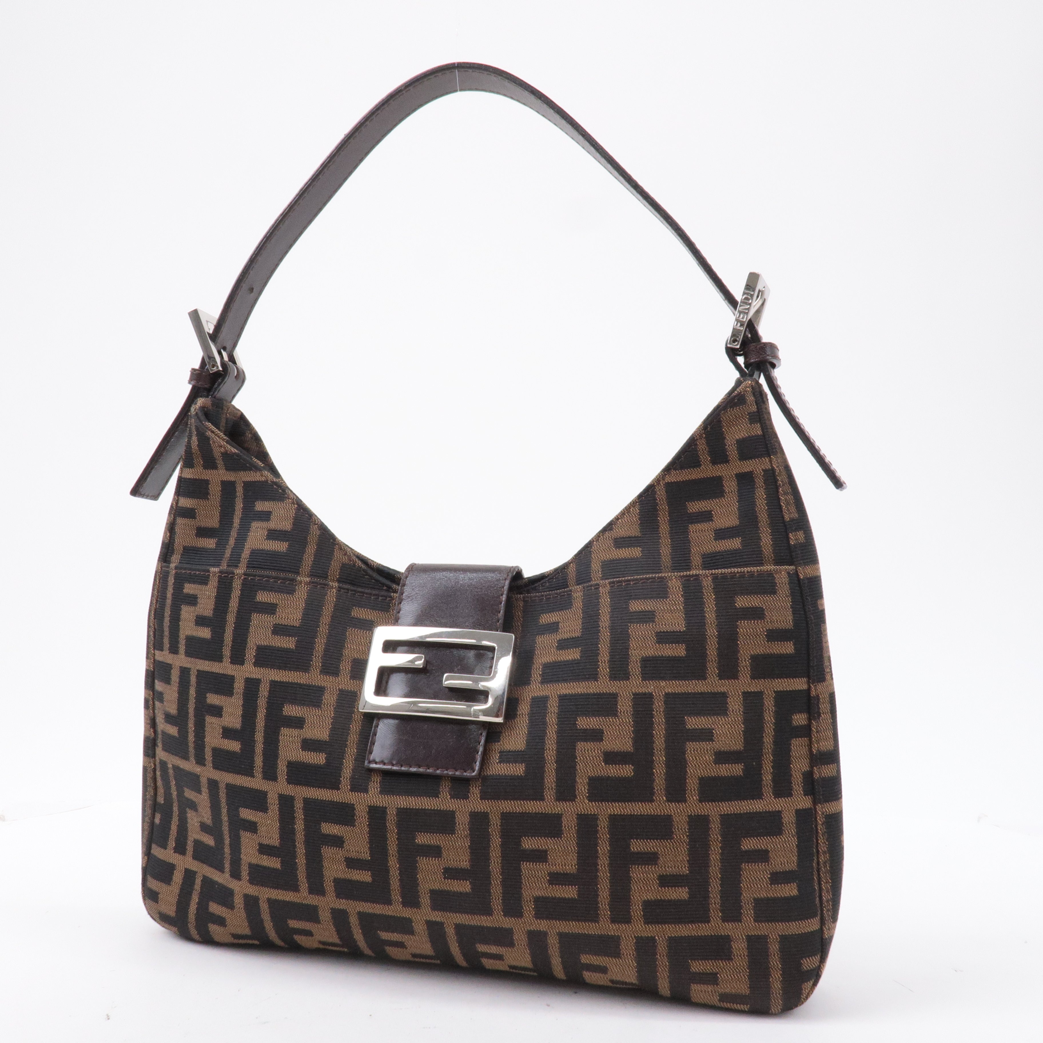 Brown Shoulder Zucca Canvas ep vintage luxury Store Fendi Touch Bag Leather 26569 dct Black Bag FENDI