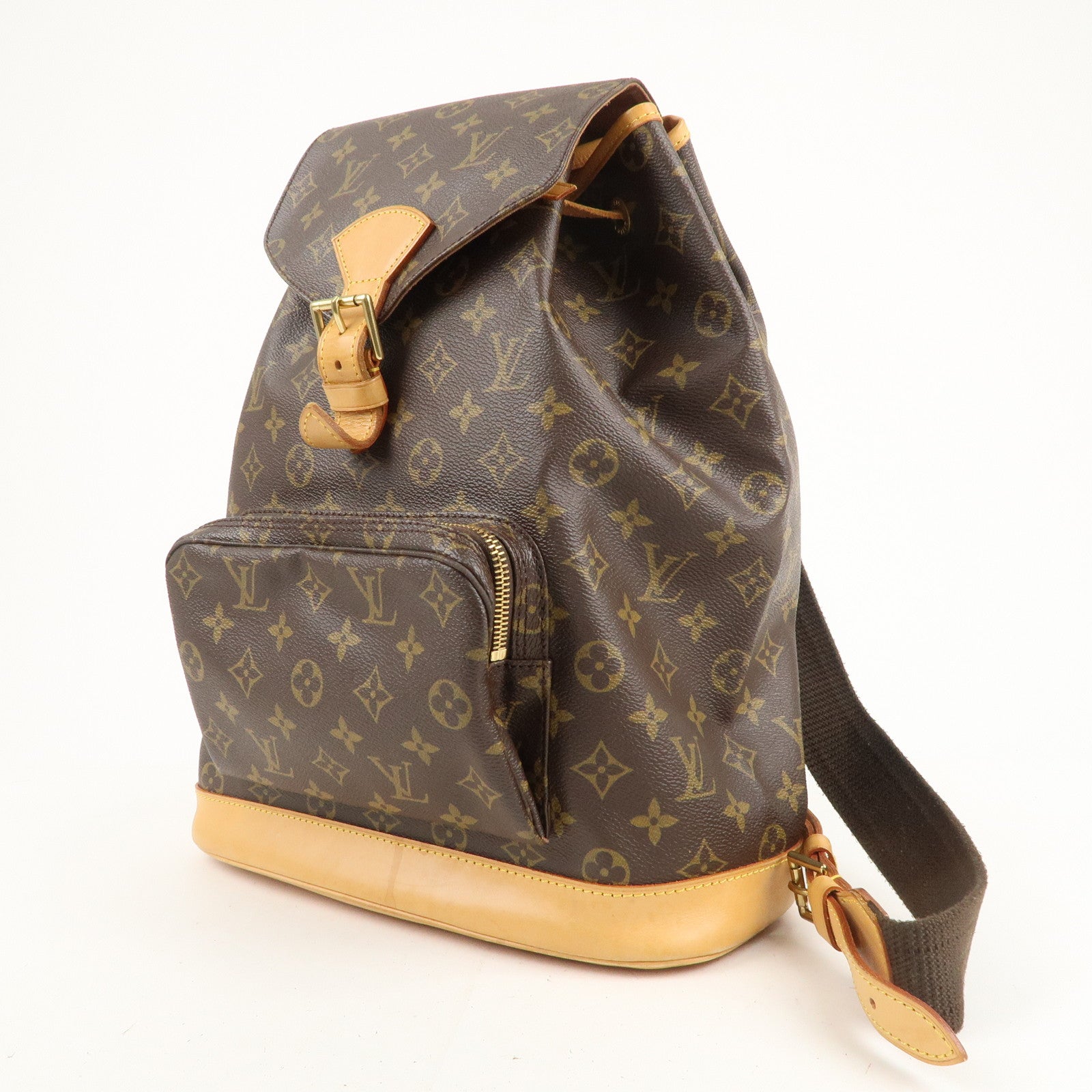 used Pre-owned Louis Vuitton Louis Vuitton Bag Monogram Women's Men's Rucksack Backpack Montsuri GM M51135 Brown (Fair), Adult Unisex, Size: (HxWxD)
