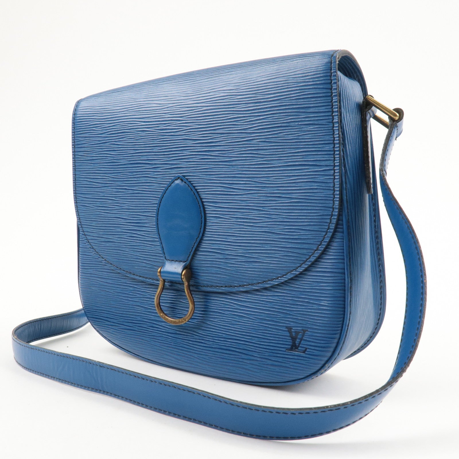 Louis Vuitton Epi Saint Cloud Shoulder Bag Toledo Blue M52195, Black Louis Vuitton  Epi Sac Montaigne Handbag