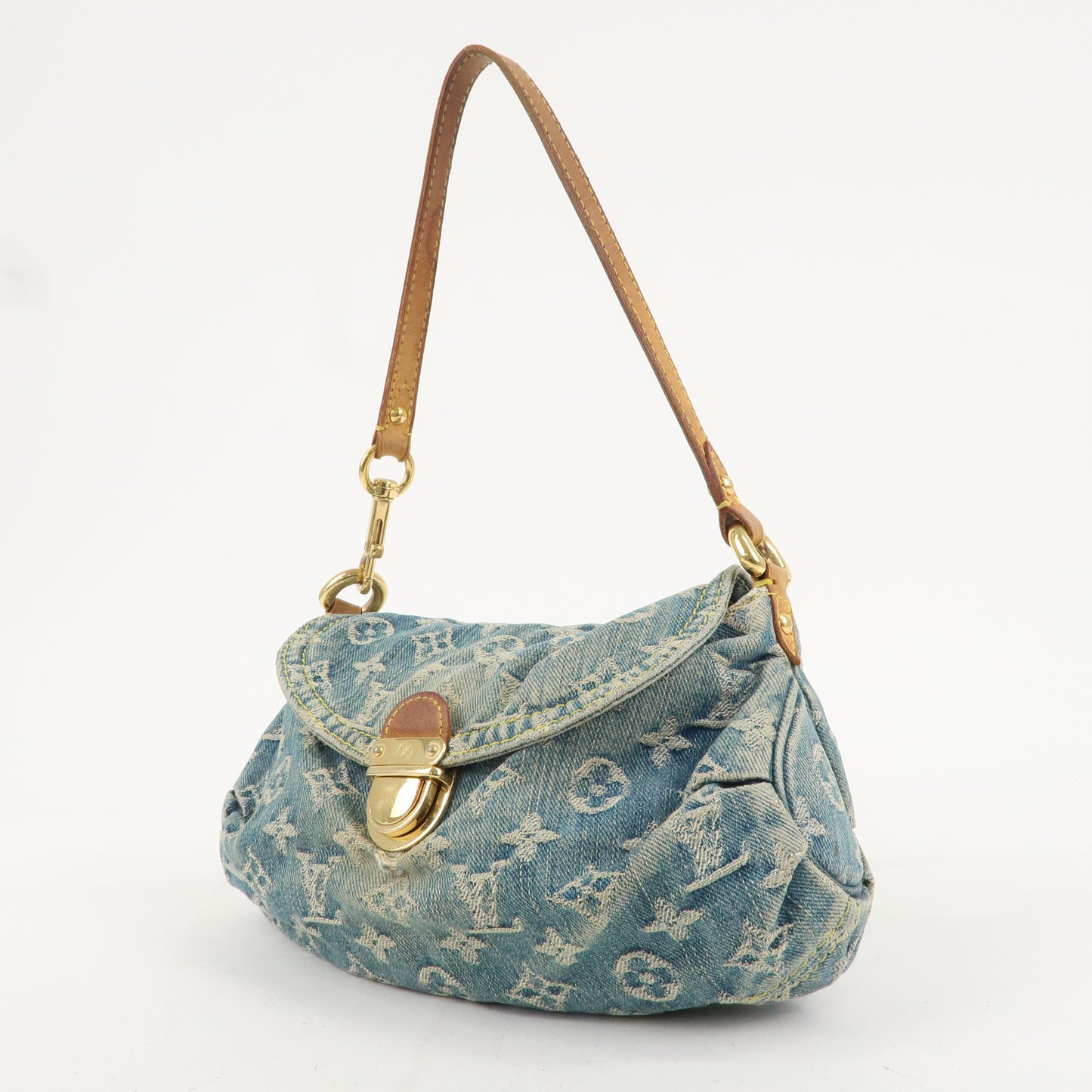 Louis Vuitton Monogram Denim Mini Pleaty Shoulder Bag M95050