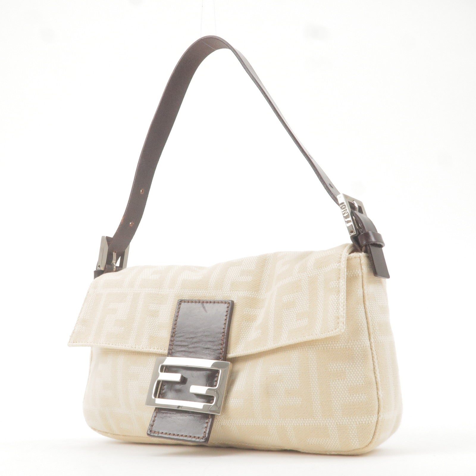 FENDI-Zucca-Canvas-Leather-Mamma-Baguette-Bag-Beige-26424 – dct-ep_vintage  luxury Store
