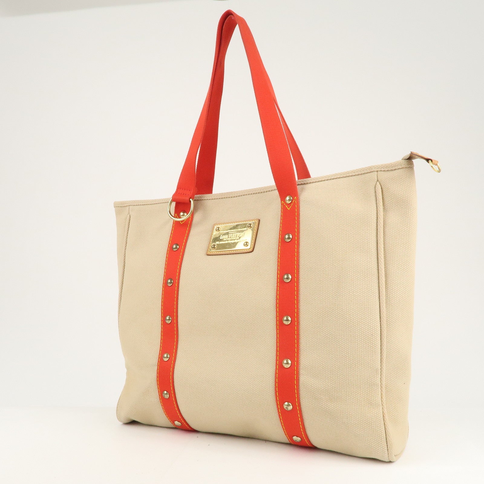 Louis-Vuitton-Antigua-Cabas-GM-Canvas-Tote-Bag-Beige-Red-M40032