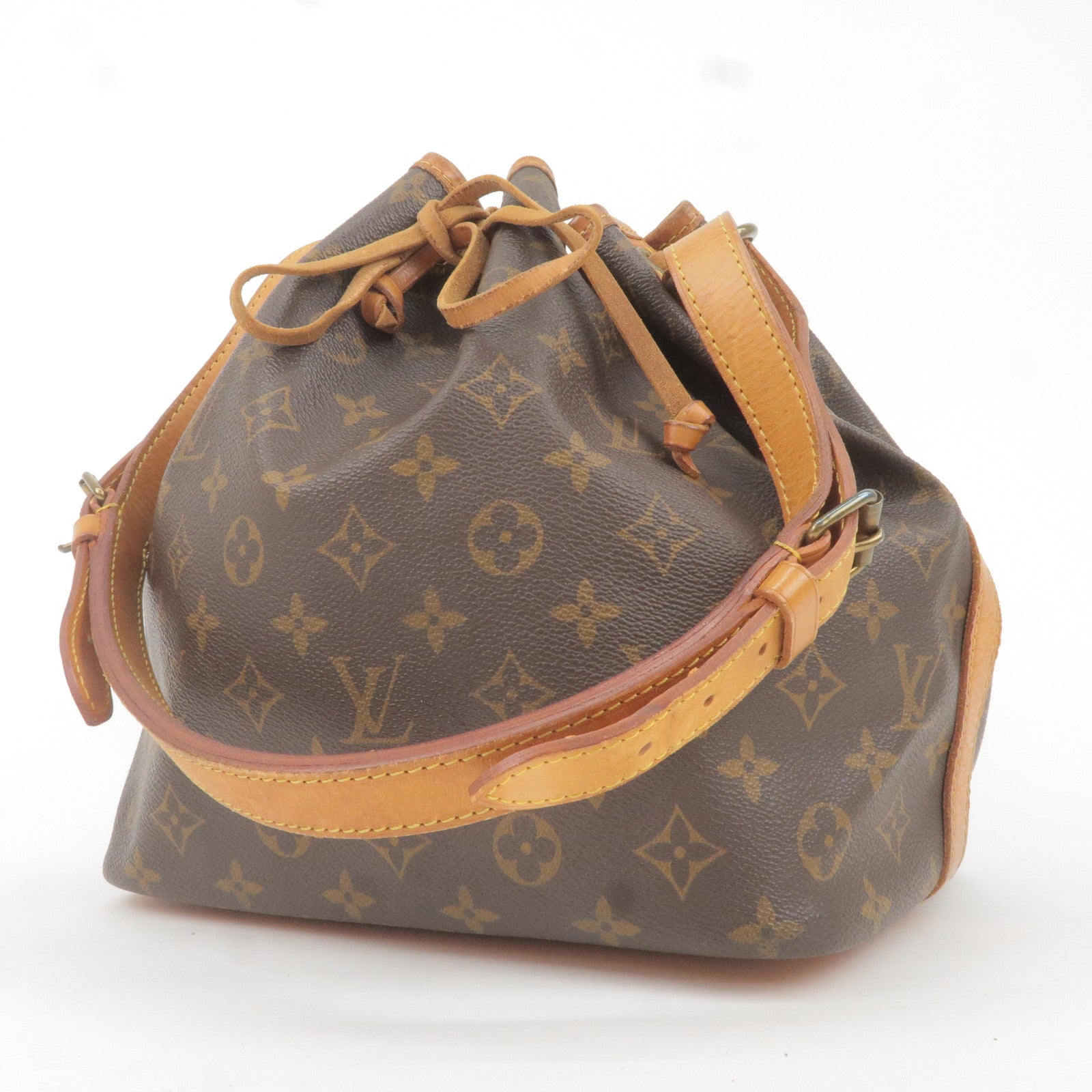 LOUIS VUITTON LV Logo Gobelin Backpack Bag Epi Leather Brown Gold