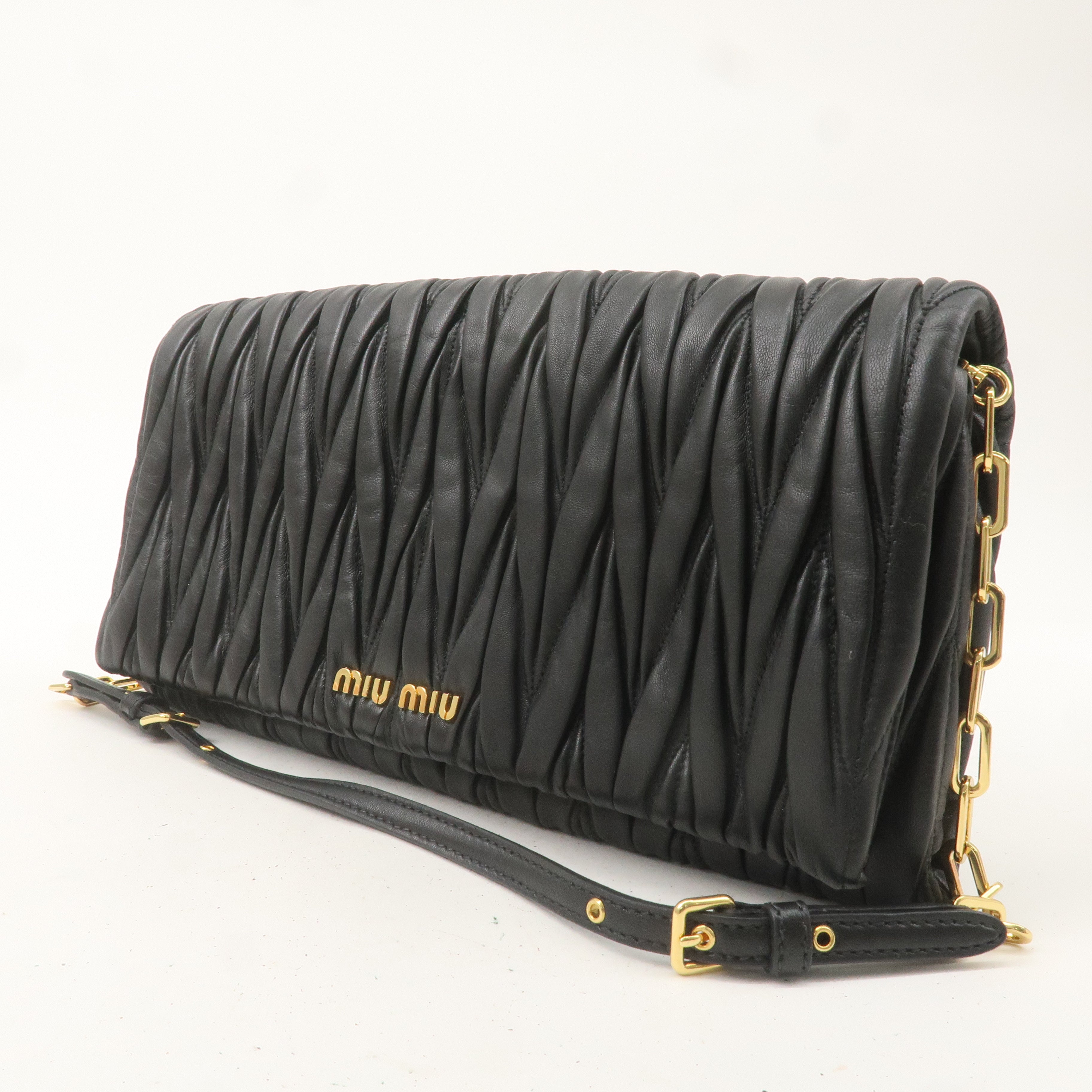 Miu miu black shoulder bag online