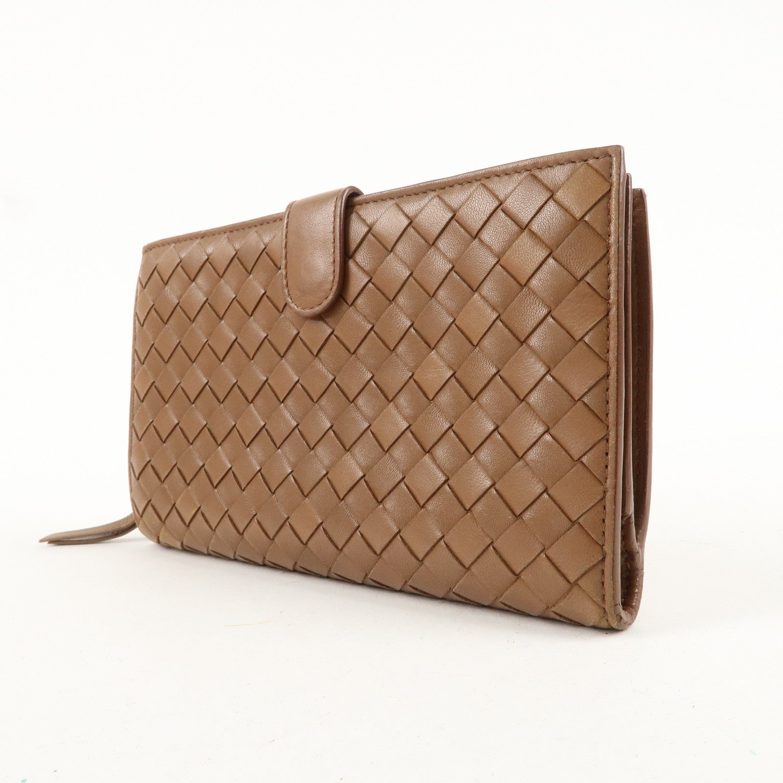 BOTTEGA VENETA Intrecciato Leather Bi-fold Long Wallet 114074