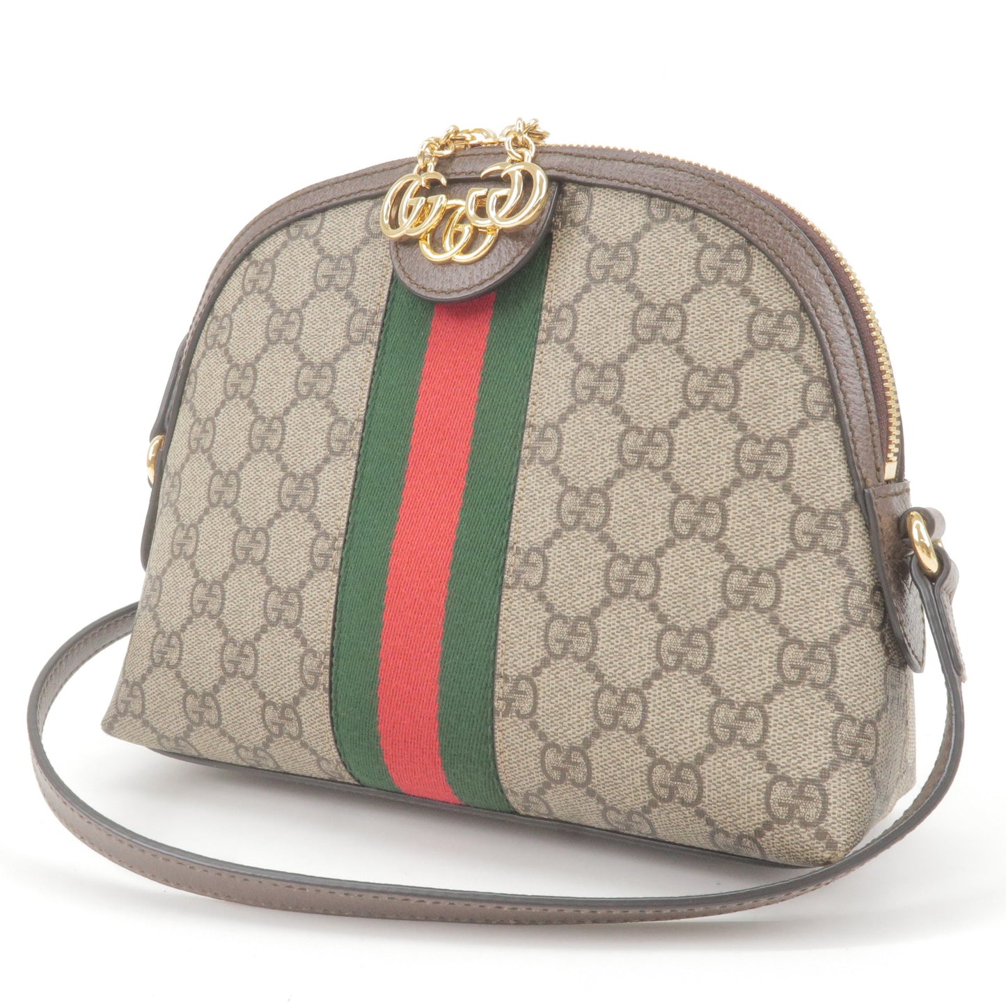 GUCCI Ophidia Sherry GG Supreme Leather Shoulder Bag 499621