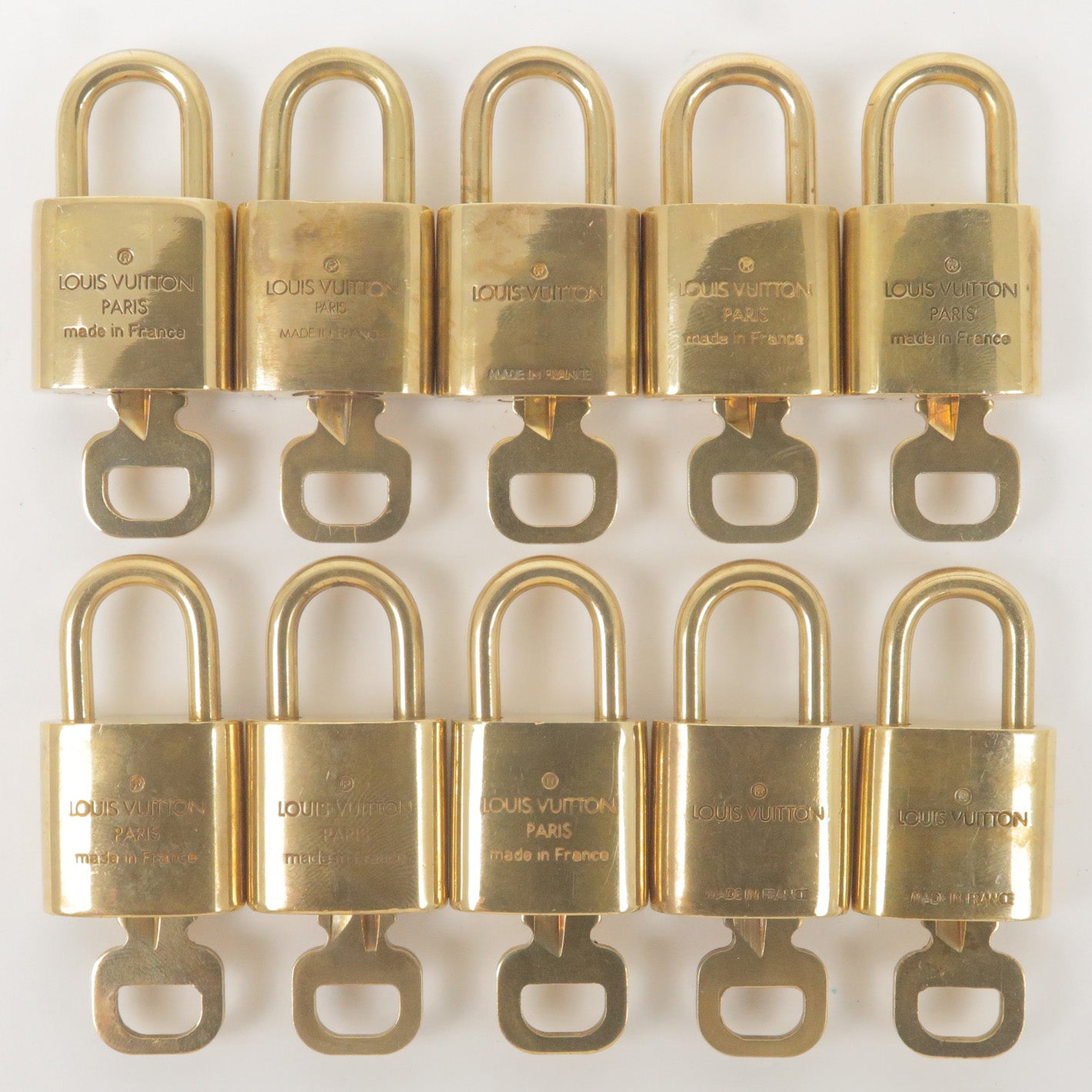 Louis Vuitton PadLock Lock&Key set for Bags Brass Gold [Authentic]