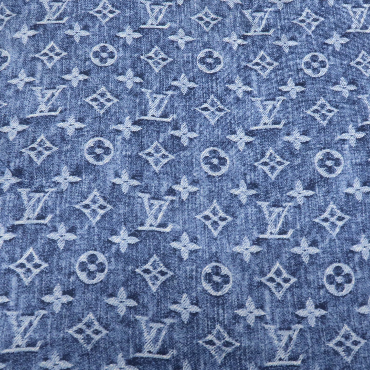 Louis Vuitton Carré Monogram Denim Scarf Silk 100% M71896