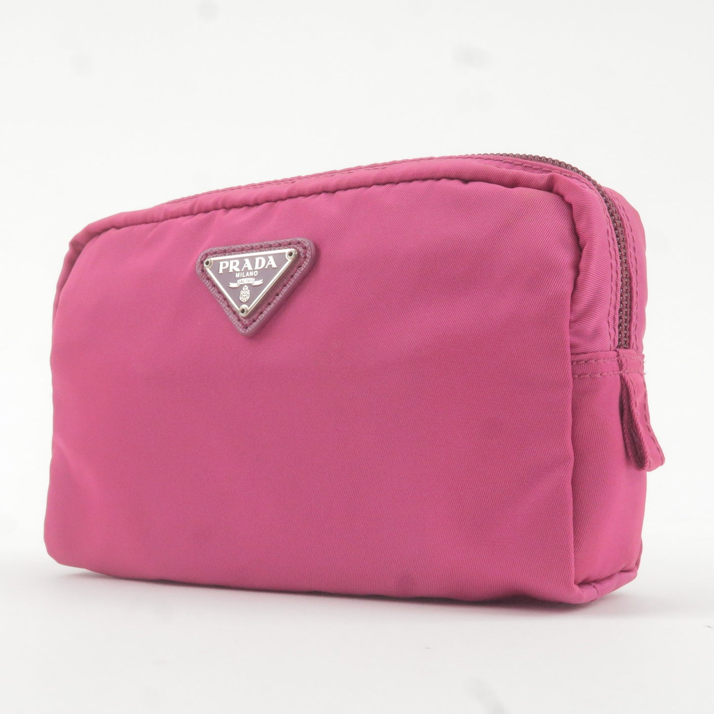 PRADA-Logo-Nylon-Leather-Pouch-Cosmetic-Bag-Pink-1N0021 – dct-ep_vintage  luxury Store