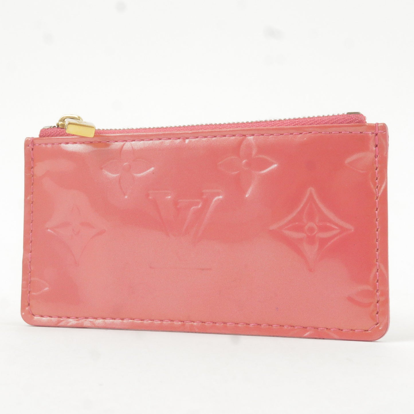 Louis Vuitton Monogram Vernis Pochette Cles Coin Case Pink M9144F