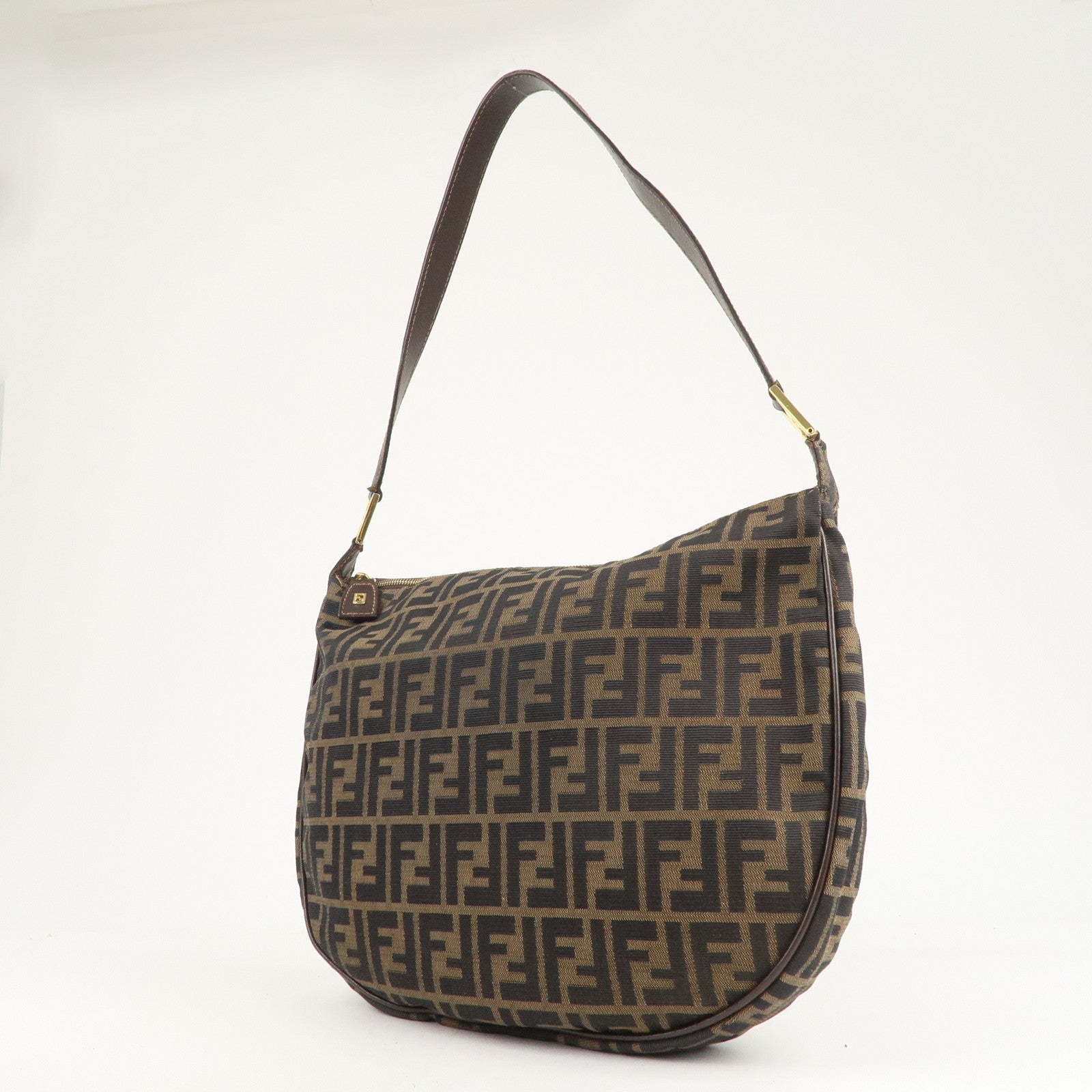 FENDI-Zucca-Canvas-Leather-Shoulder-Bag-Brown-Black-0916115 –  dct-ep_vintage luxury Store