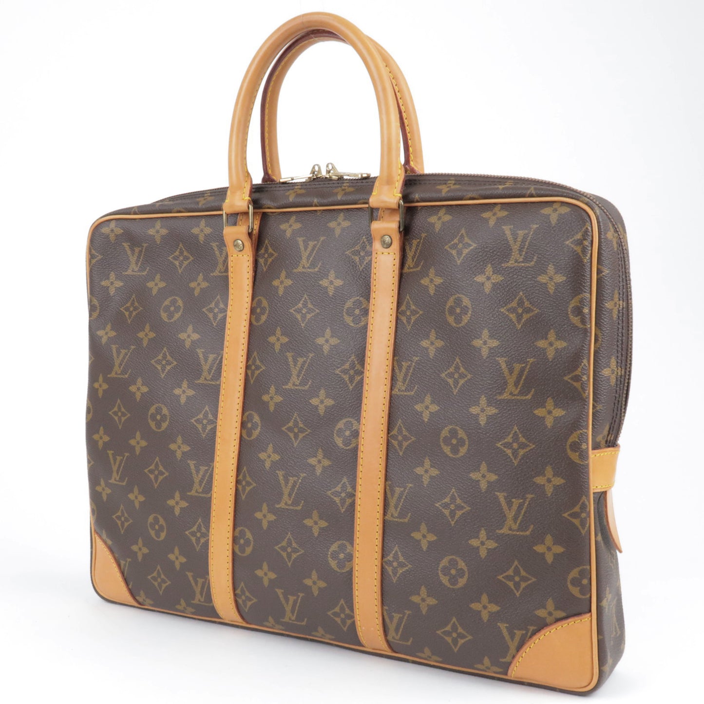 Louis Vuitton Porte Documents Voyage Briefcase Bag Brown