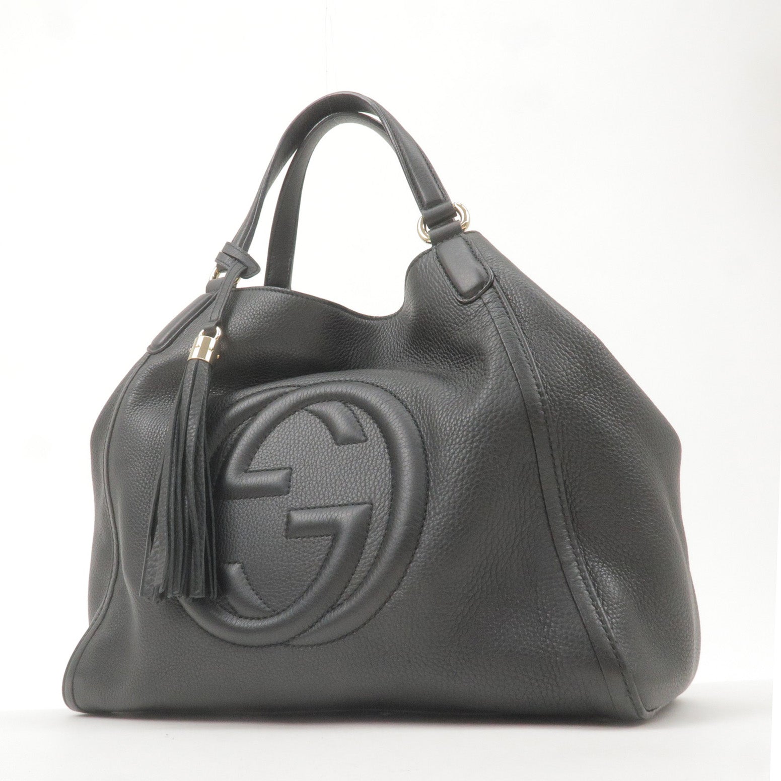 Gucci soho black leather cheap shoulder bag