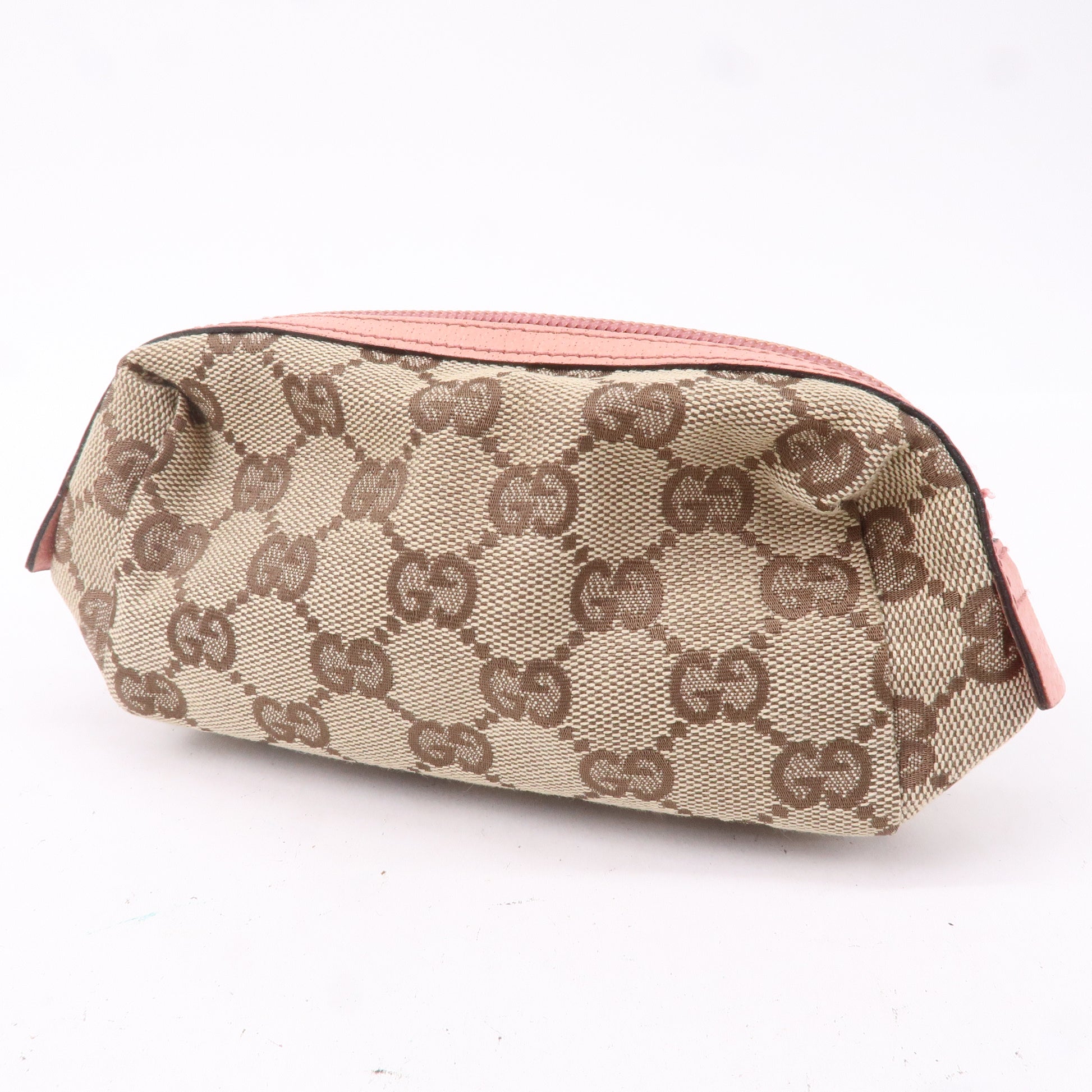 Gucci Cosmetic Pouch Bag Brown Canvas