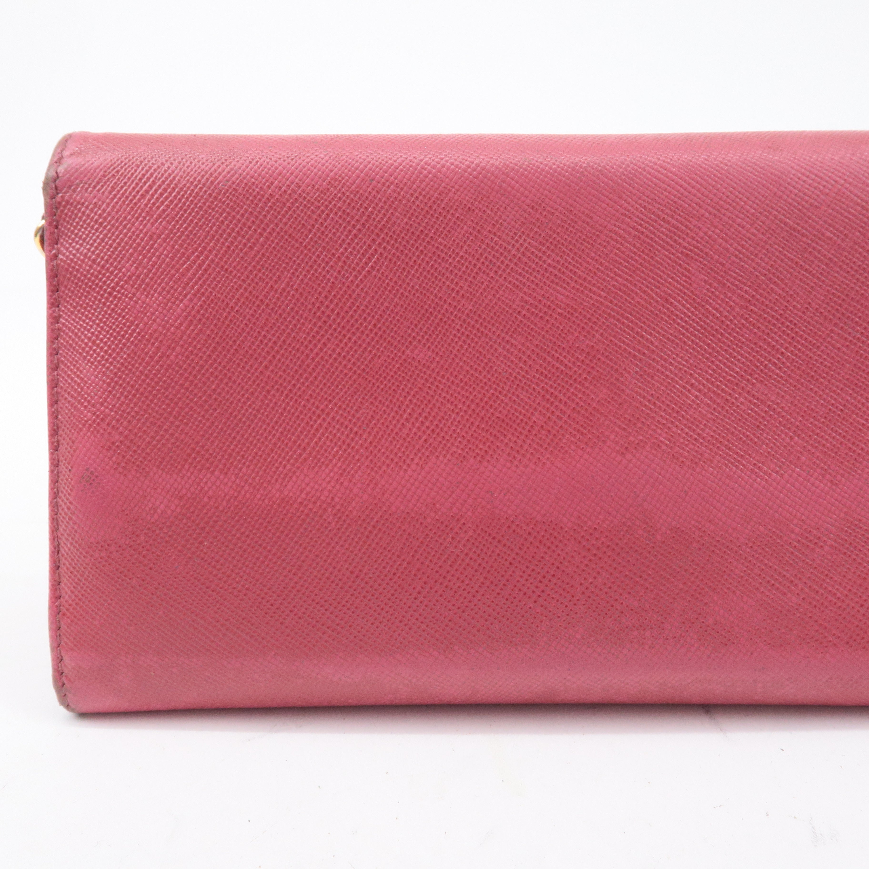 PRADA-Saffiano-Metal-Chain-Wallet-Pink-1M1290 – dct-ep_vintage