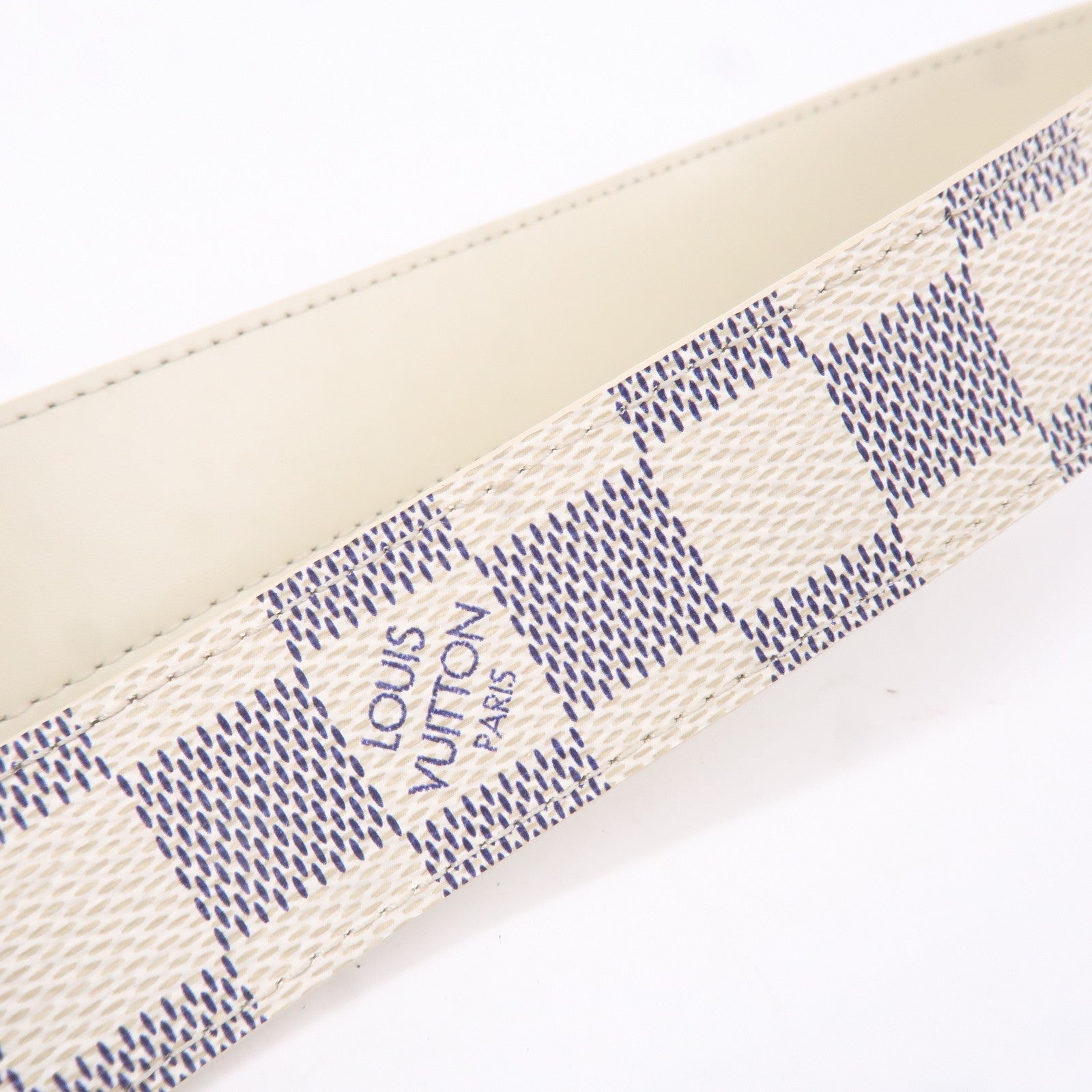 Tulle - LV - Belt - Logo - 95/38 - Azur - Vuitton - ep_vintage