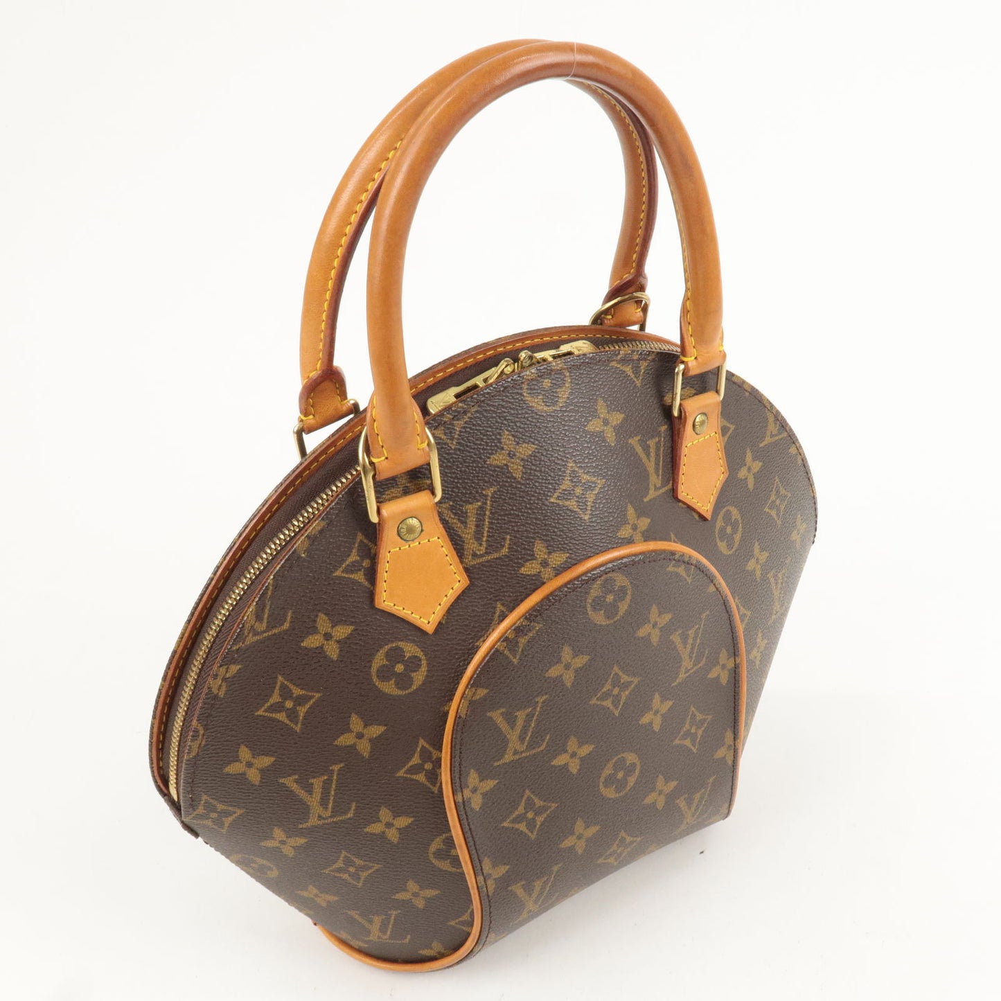 LOUIS VUITTON Ellipse PM M51127 Handbag Leather BRW Full Pattern MI0988