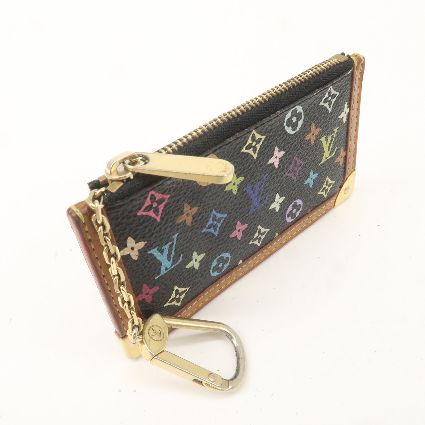 Louis Vuitton Monogram Multi Color Pochette Cles Noir M92654