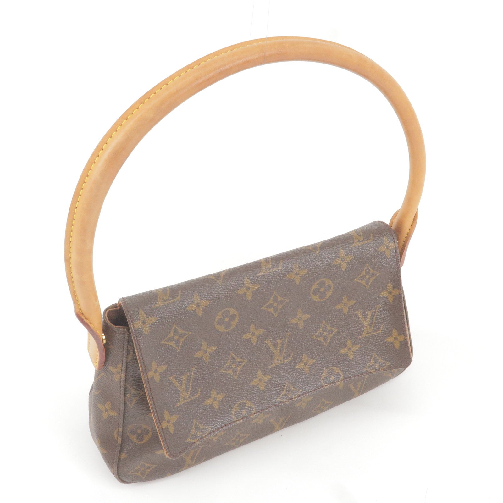 Louis Vuitton Monogram Looping Shoulder Bag Handbag M51147 Brown
