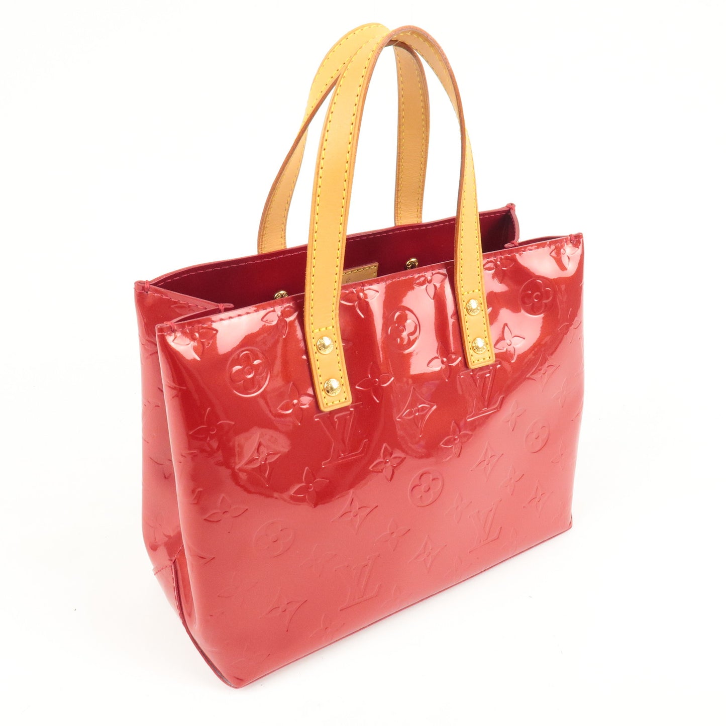 Louis Vuitton Vernis Lead PM Hand Bag Pomme d'Amour M91990