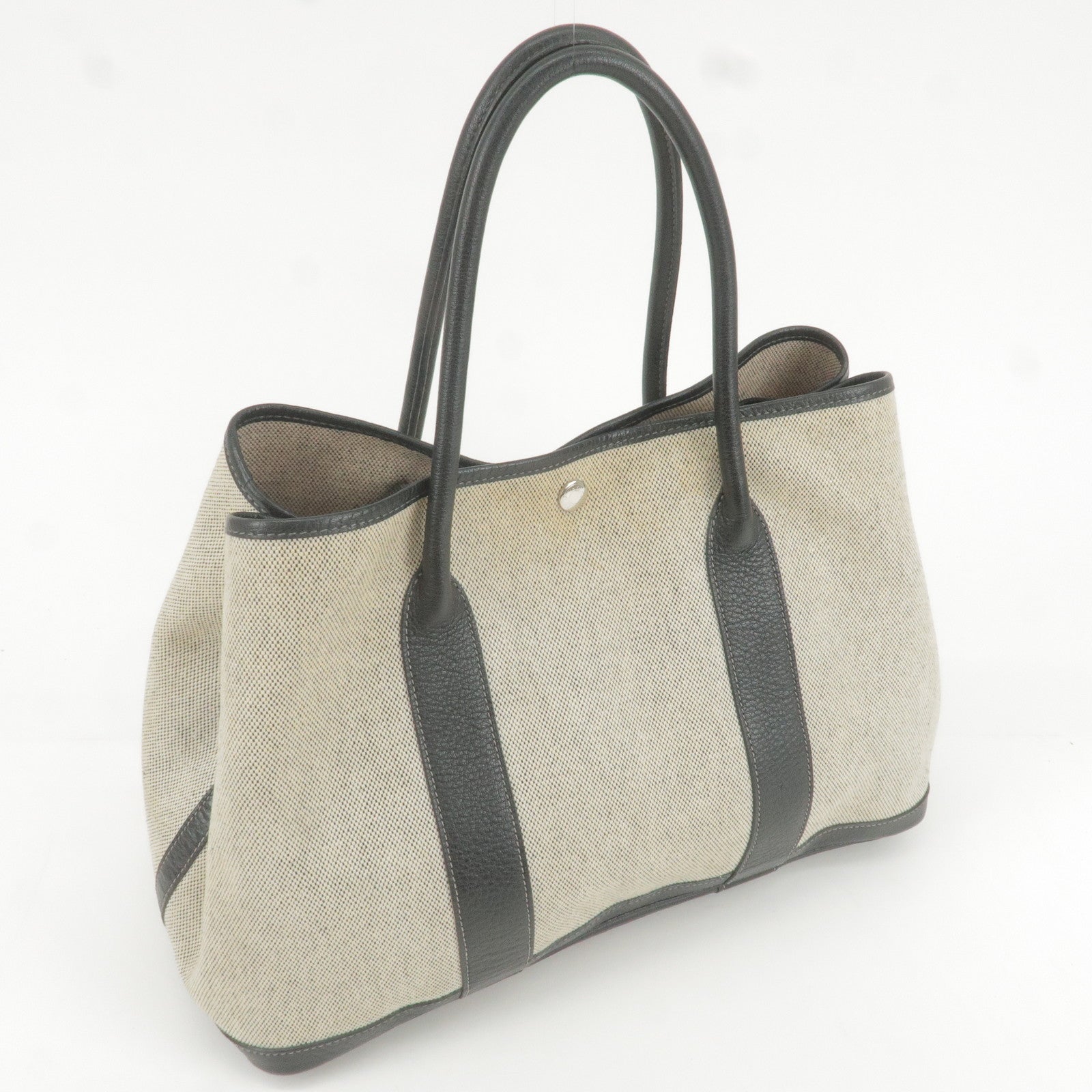 HERMES-Canvas-Leather-Garden-Party-PM-Tote-Bag-G-Stamp-Gray –  dct-ep_vintage luxury Store