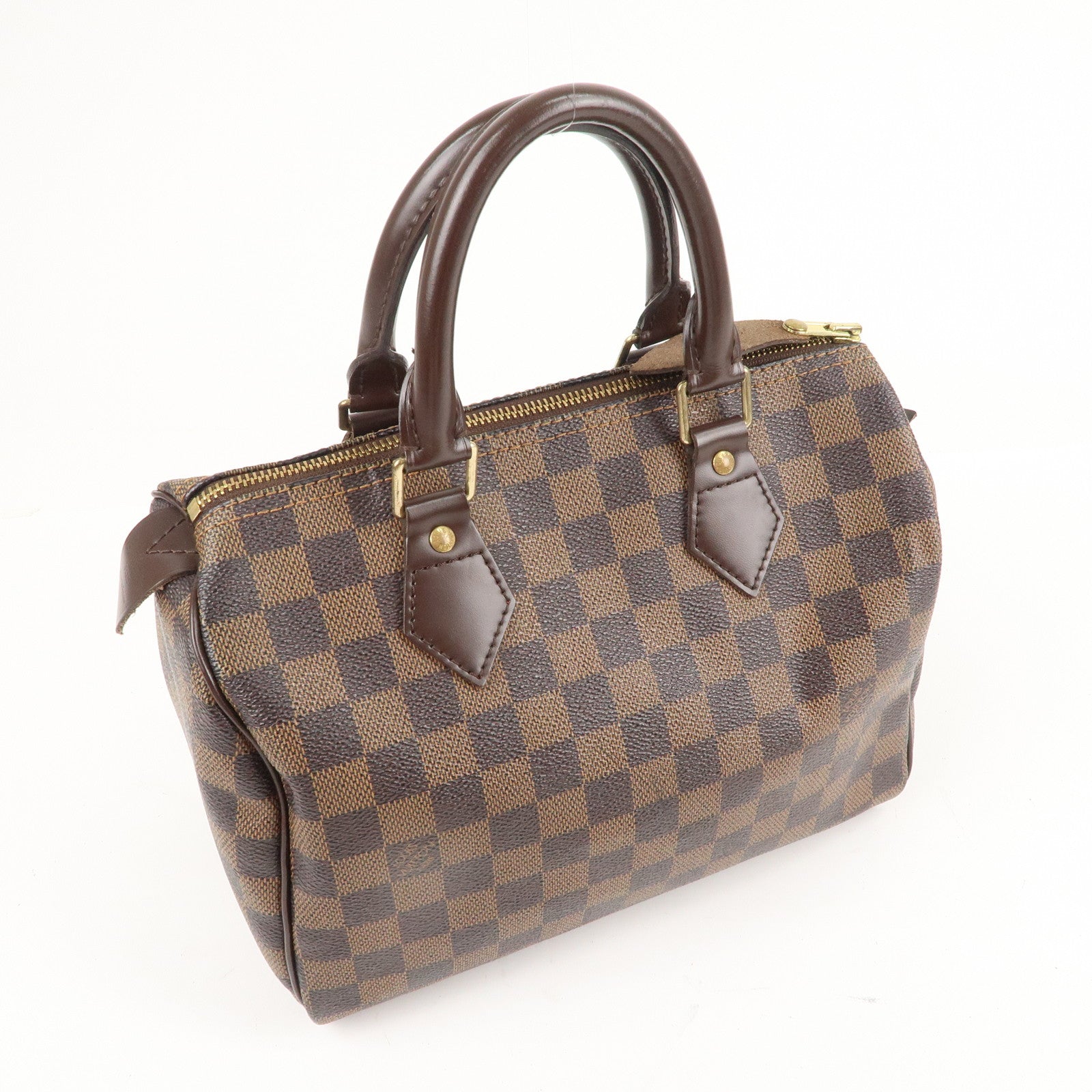 Brown Louis Vuitton Damier Ebene Speedy Bandouliere 35 Boston Bag
