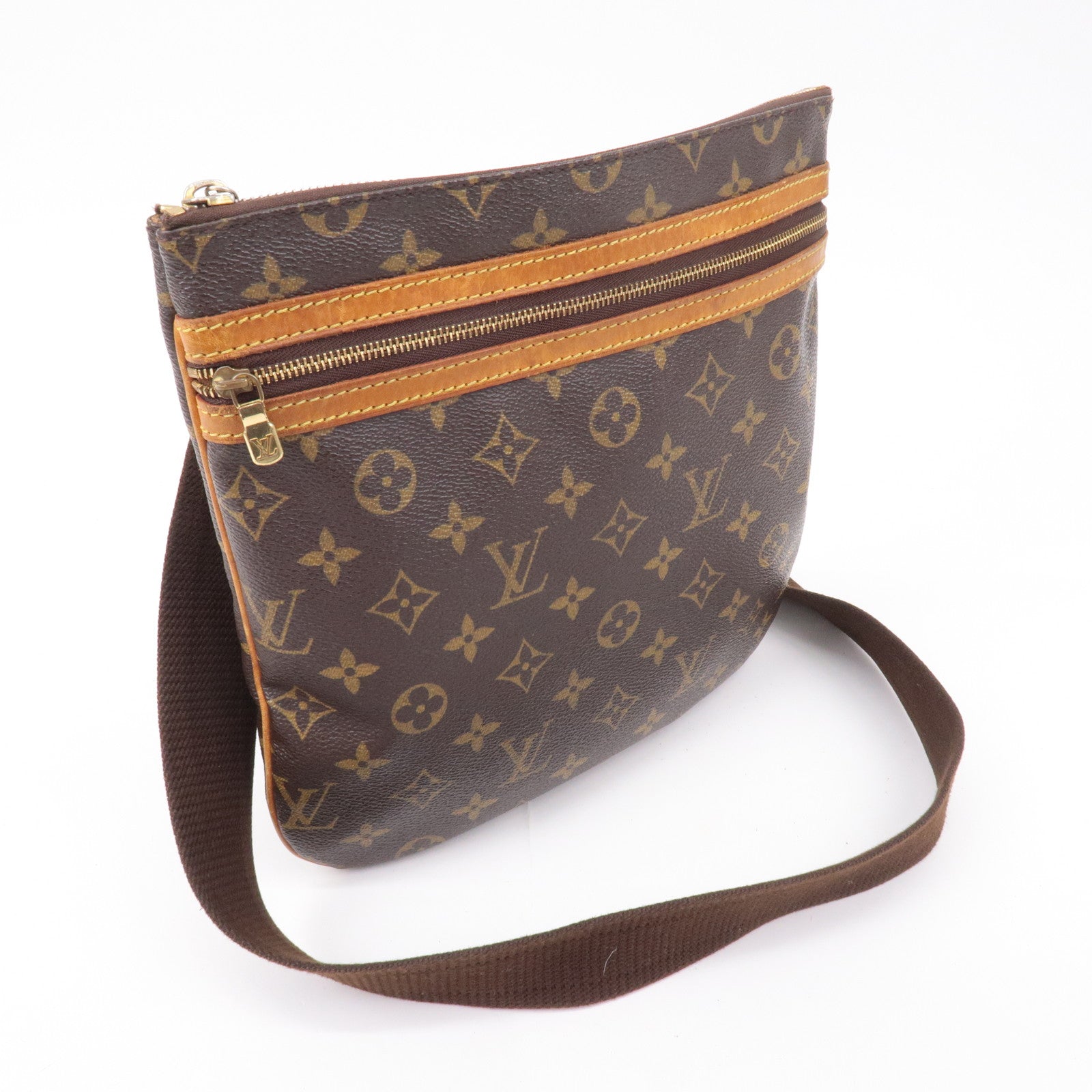 LOUIS VUITTON Shoulder Bag Drouot Zip Crossbody M51290 Monogram PVC Brown  Beige