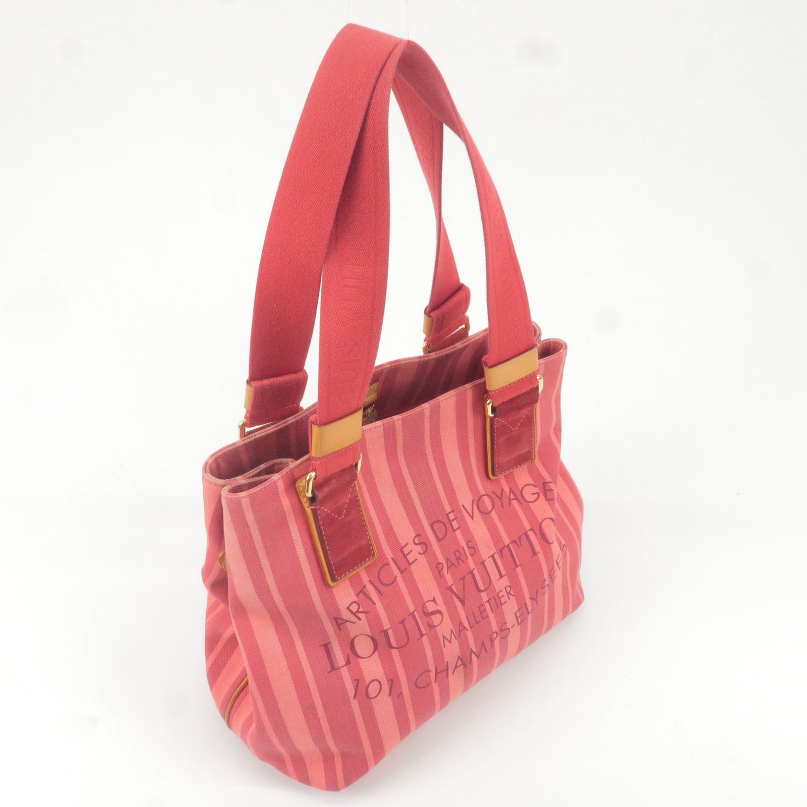 Authentic Louis Vuitton Plein Soleil Cabas PM Tote Bag Pink M94146 Used F/S